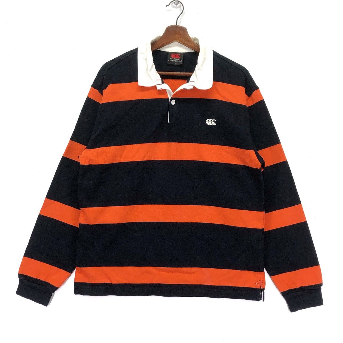 Canterbury of New Zealand Vintage Canterbury Of New Zealand Striped Rugby Shirt Size US L / EU 52-54 / 3 - 1 Thumbnail