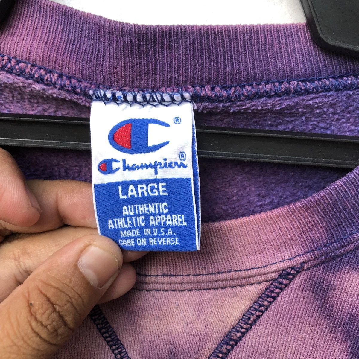 Champion × Vintage Champion Acid Wash Crewneck Size US L / EU 52-54 / 3 - 5 Thumbnail