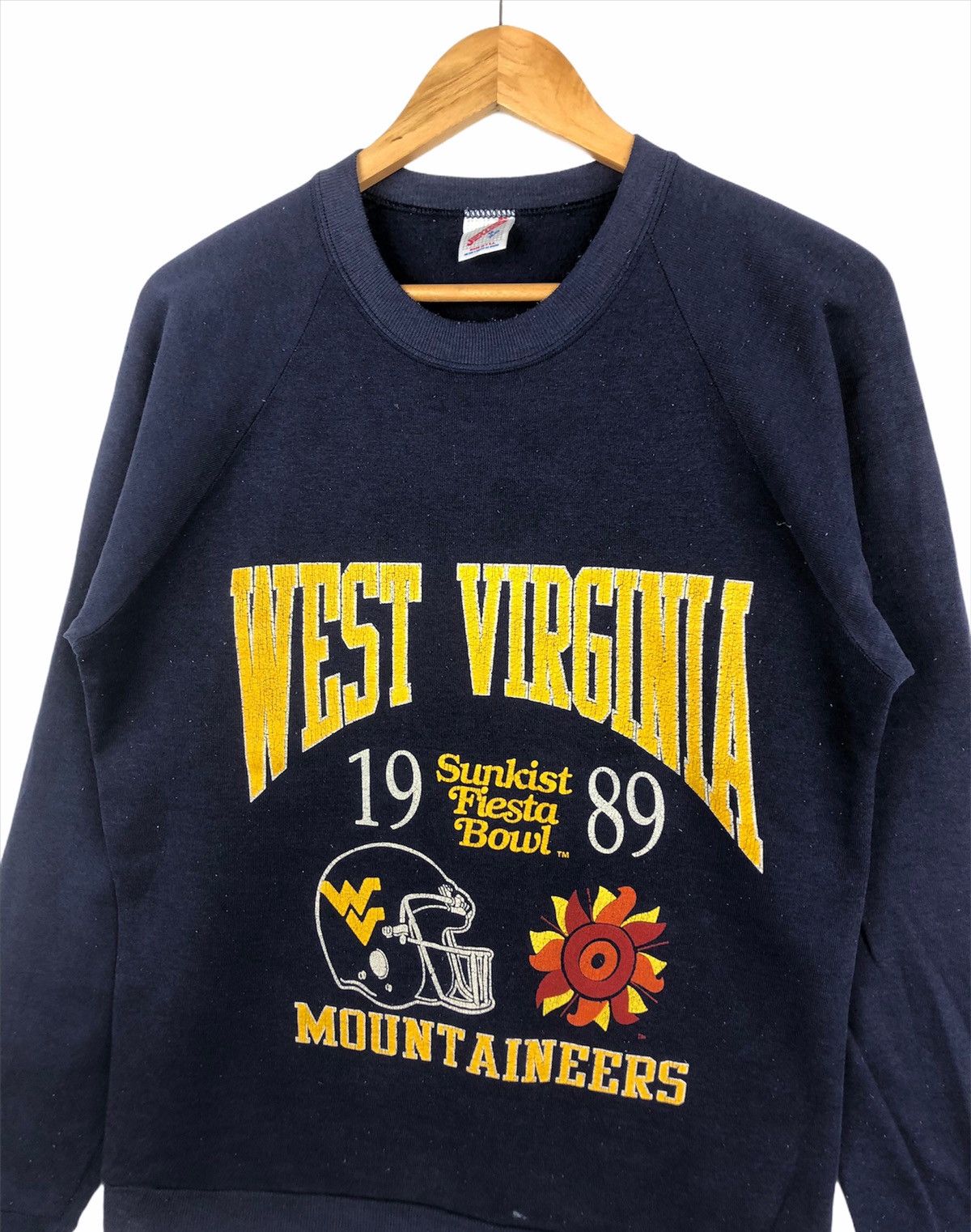 NFL × Vintage Vintage 80s West Virginia Mountaineers Crewneck Size US M / EU 48-50 / 2 - 2 Thumbnail