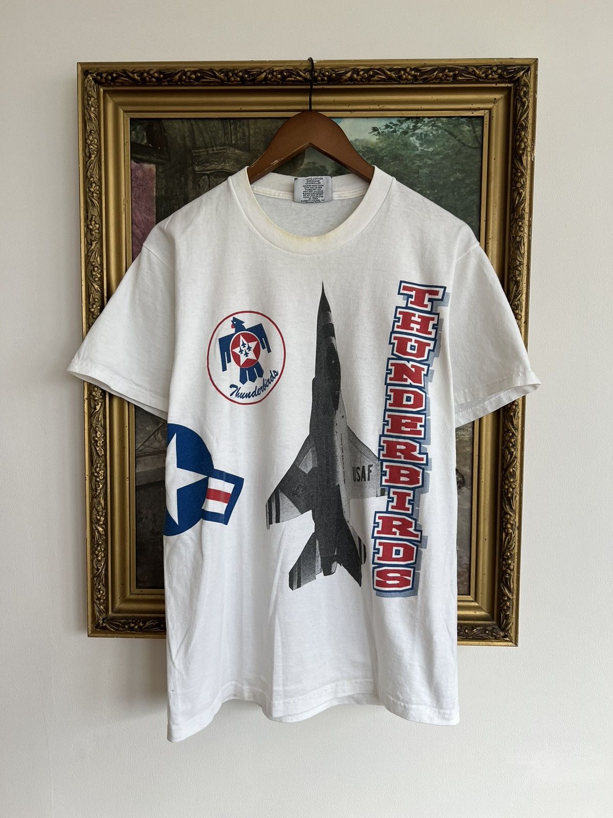Vintage 90s Thunderbirds US Air Force Flight Team White Tee