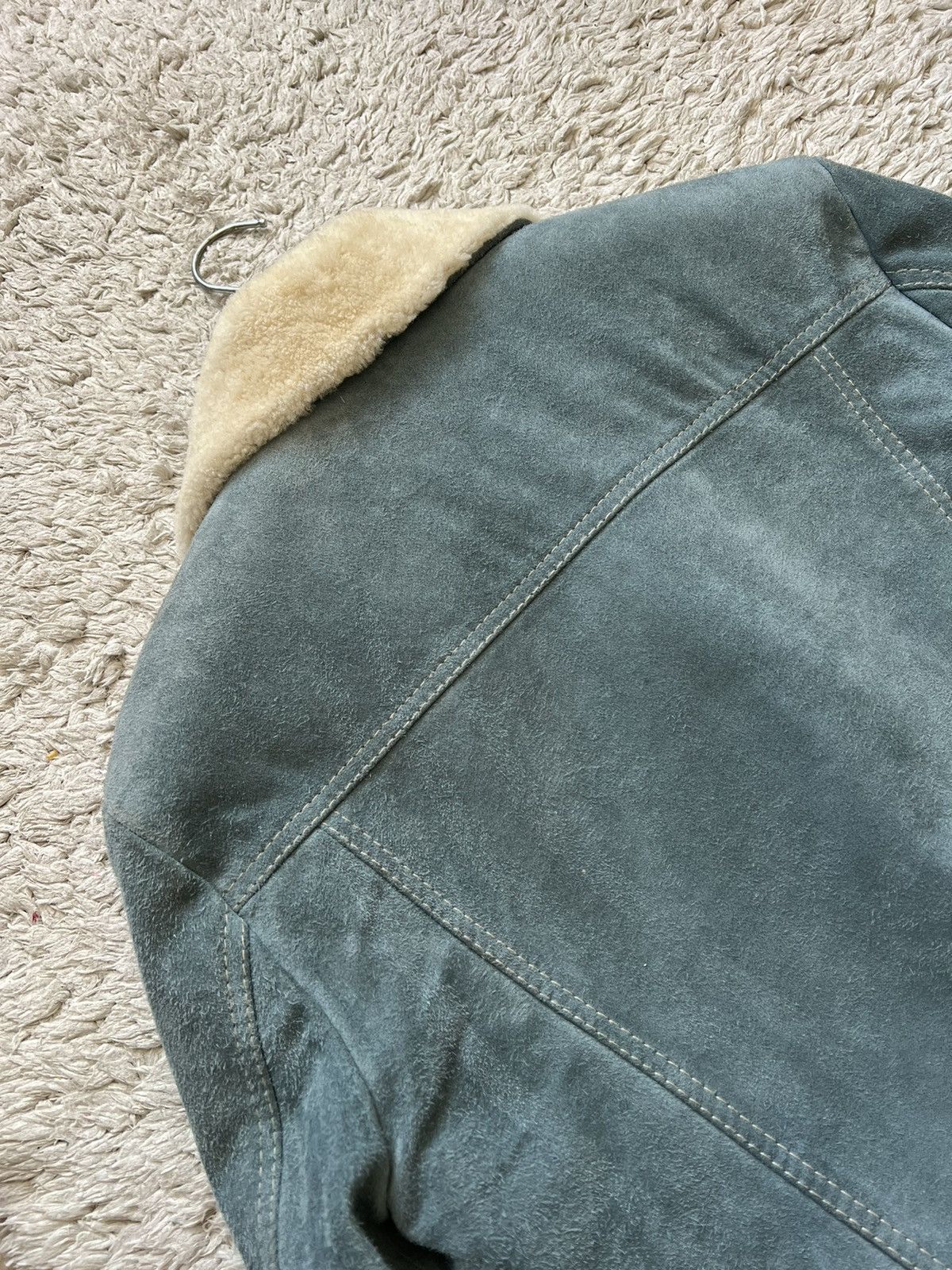 Saint Laurent Paris 18FW Shearling Suede Denim Jacket sz46 Size US S / EU 44-46 / 1 - 8 Thumbnail