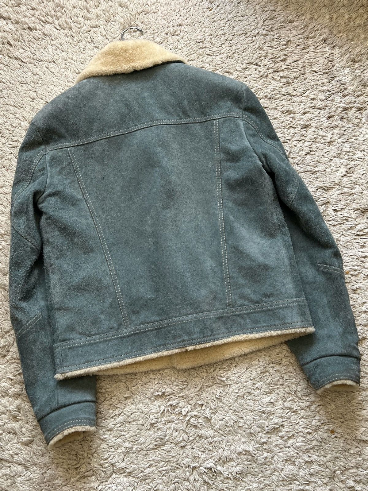 Saint Laurent Paris 18FW Shearling Suede Denim Jacket sz46 Size US S / EU 44-46 / 1 - 7 Thumbnail