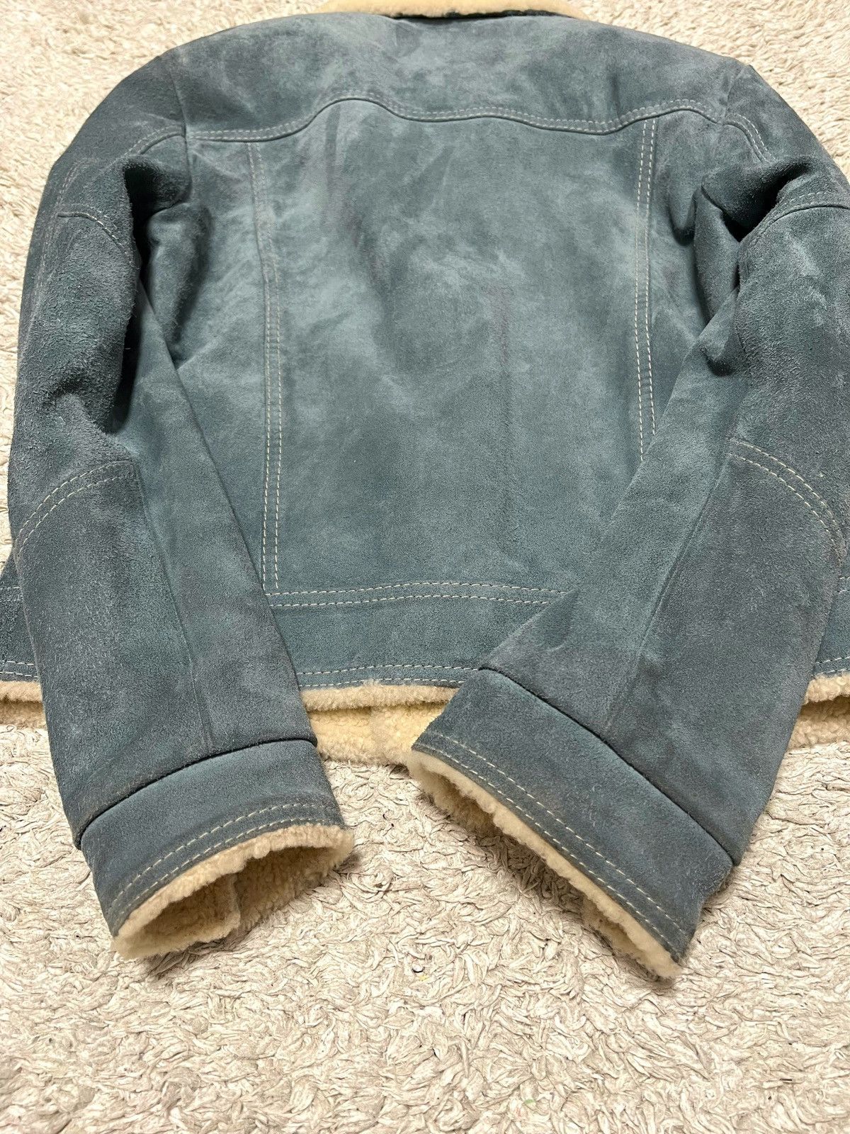 Saint Laurent Paris 18FW Shearling Suede Denim Jacket sz46 Size US S / EU 44-46 / 1 - 9 Thumbnail