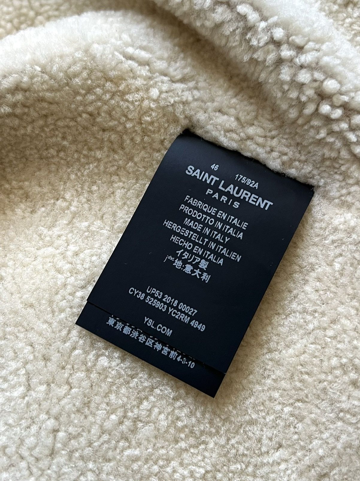 Saint Laurent Paris 18FW Shearling Suede Denim Jacket sz46 Size US S / EU 44-46 / 1 - 12 Thumbnail