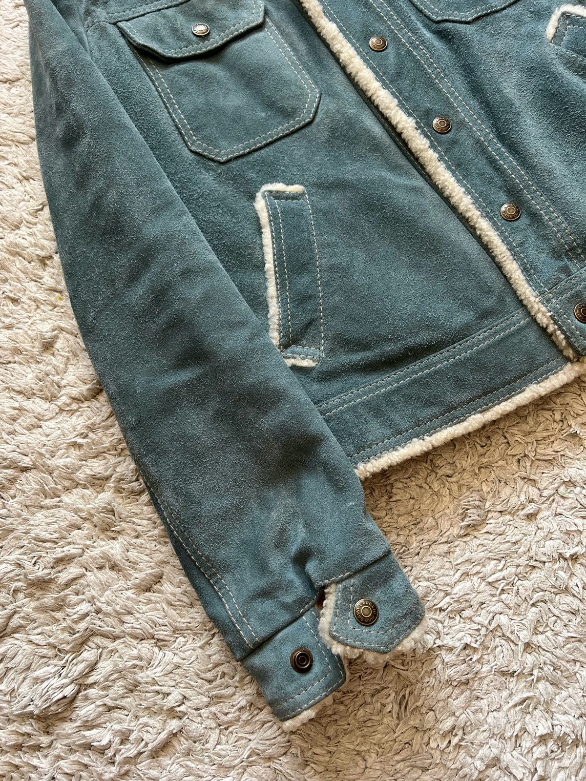 Saint Laurent Paris 18FW Shearling Suede Denim Jacket sz46 Size US S / EU 44-46 / 1 - 6 Thumbnail