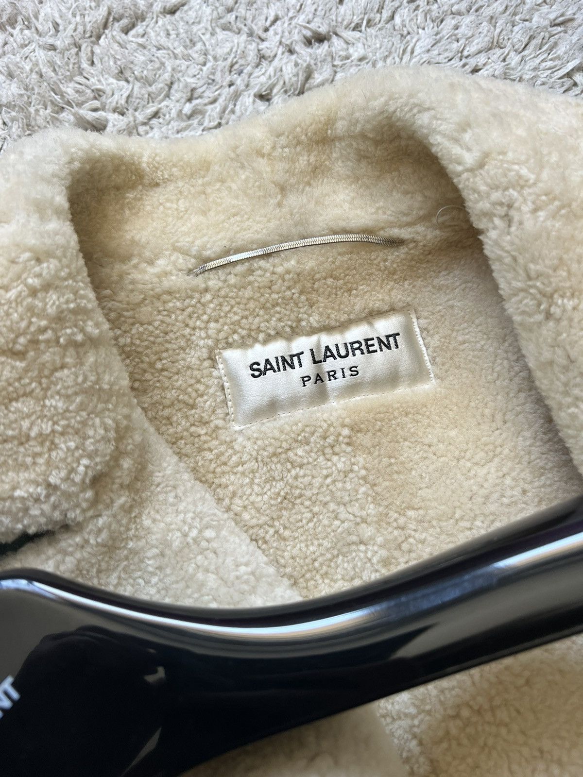 Saint Laurent Paris 18FW Shearling Suede Denim Jacket sz46 Size US S / EU 44-46 / 1 - 11 Thumbnail