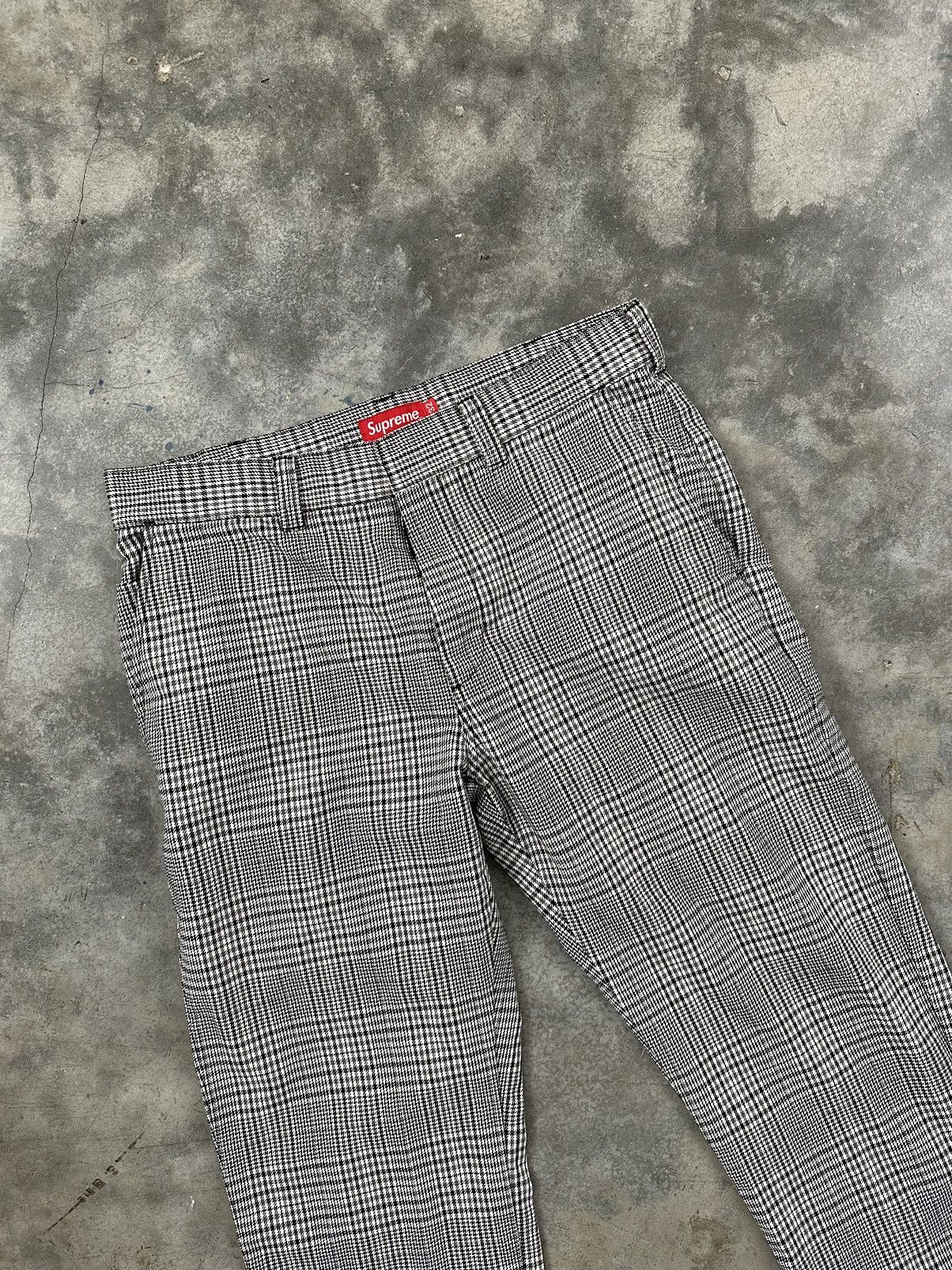 Supreme Supreme Work Pants (SS19) Black Plaid Pants Sz. 32 Skate