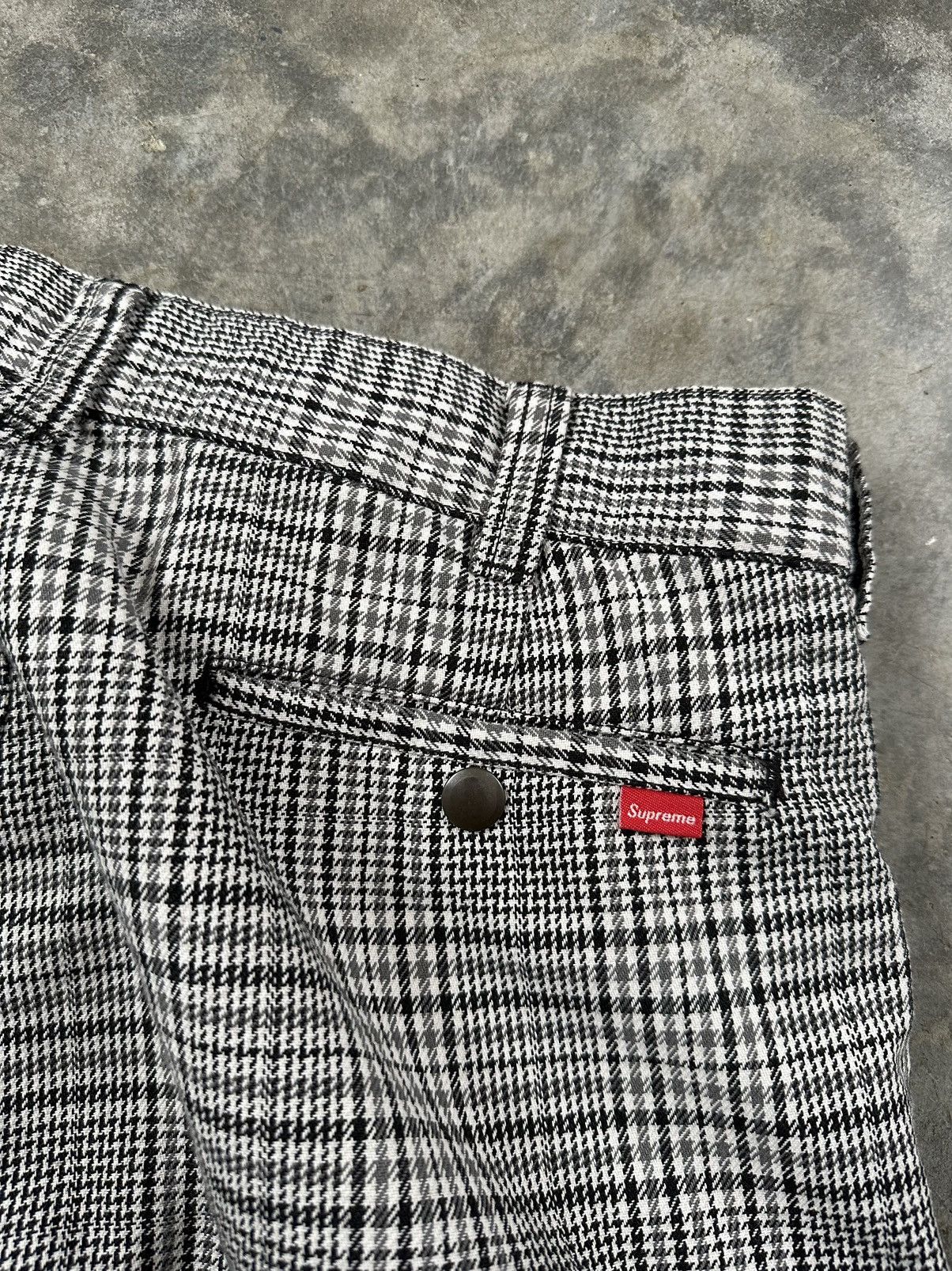 Supreme Supreme Work Pants (SS19) Black Plaid Pants Sz. 32 Skate