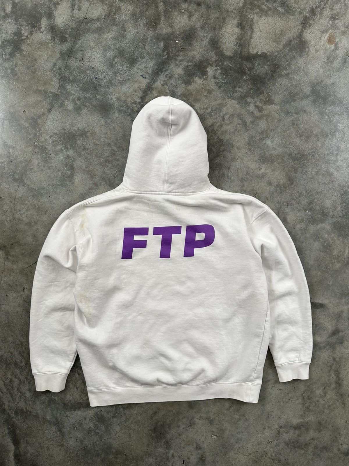 Fuck The Population Fuck The Population OG White Purple Logo Hoodie Sz XL FTP Grailed