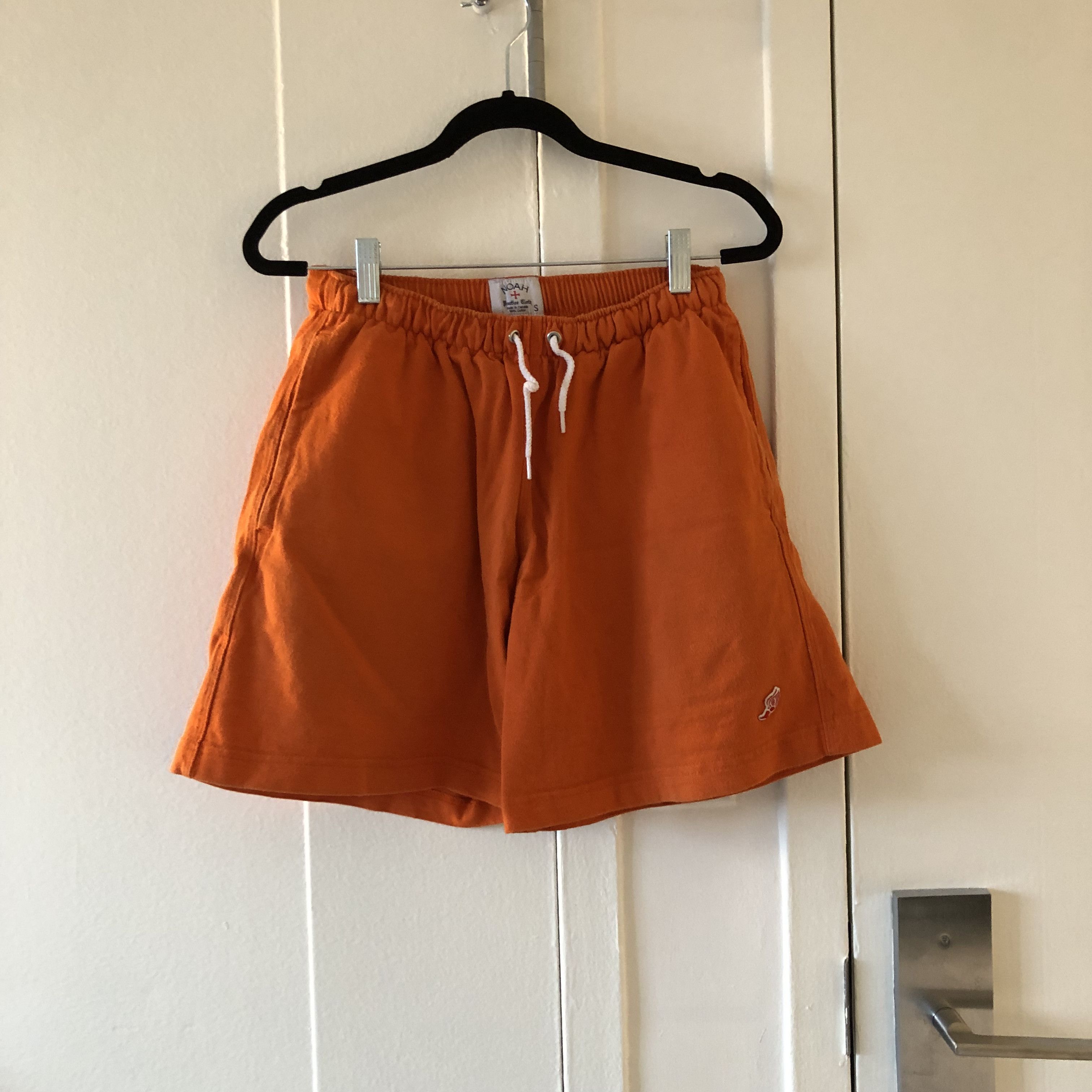 image of Noah Practice Cloth Winged Foot Shorts in Orange, Men's (Size 30)