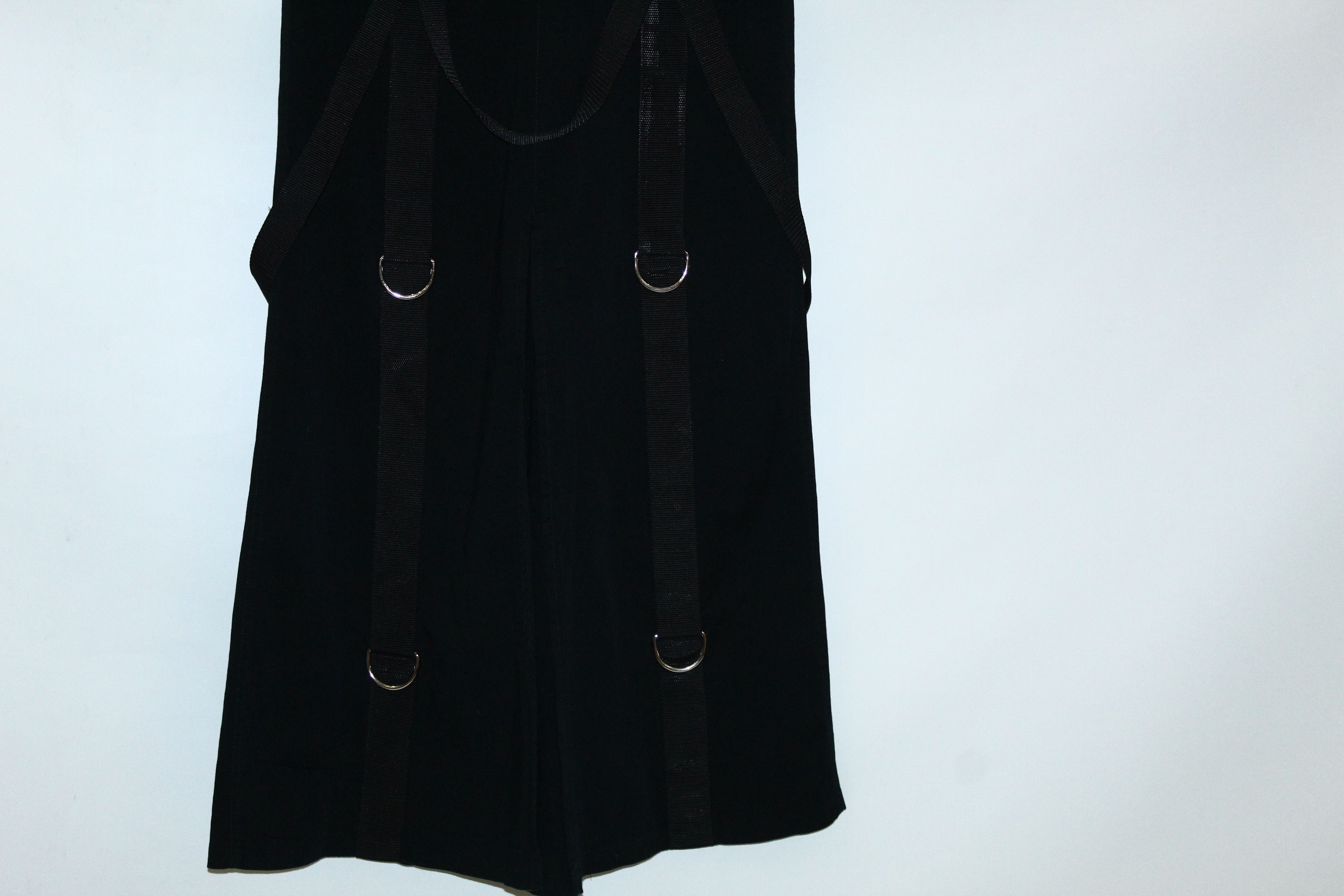 Beauty Beast 💥💥💥 Vtg Aderlass Goth Brand Bondage Stretch Denim Kilt Size US 32 / EU 48 - 4 Thumbnail