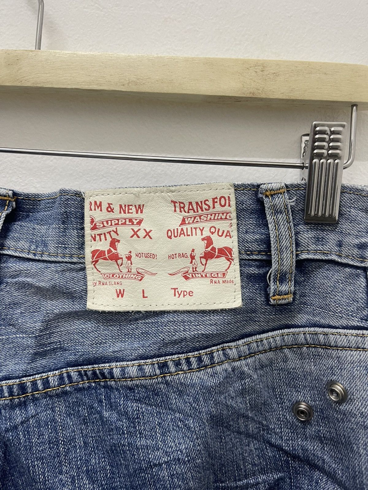 If Six Was Nine Rare Vintage RNA INC Double Waist Denim Size US 31 - 4 Thumbnail
