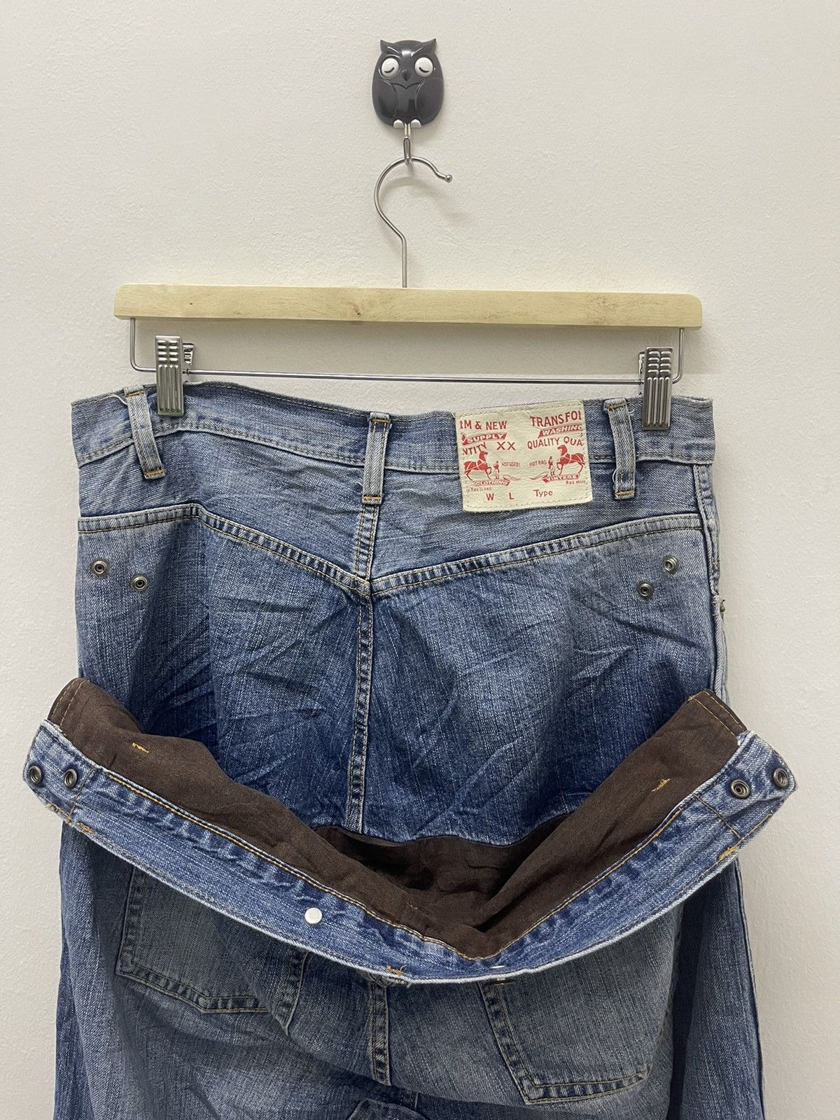 If Six Was Nine Rare Vintage RNA INC Double Waist Denim Size US 31 - 3 Thumbnail