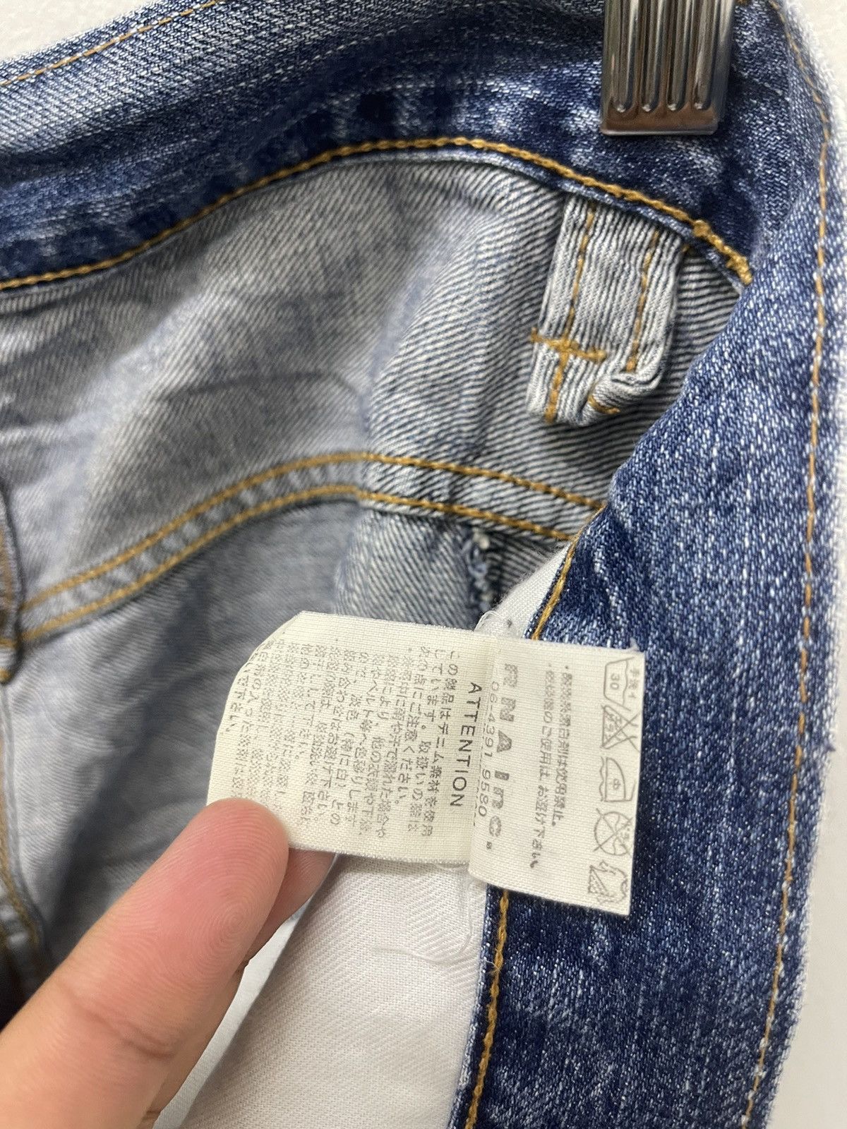 If Six Was Nine Rare Vintage RNA INC Double Waist Denim Size US 31 - 11 Thumbnail