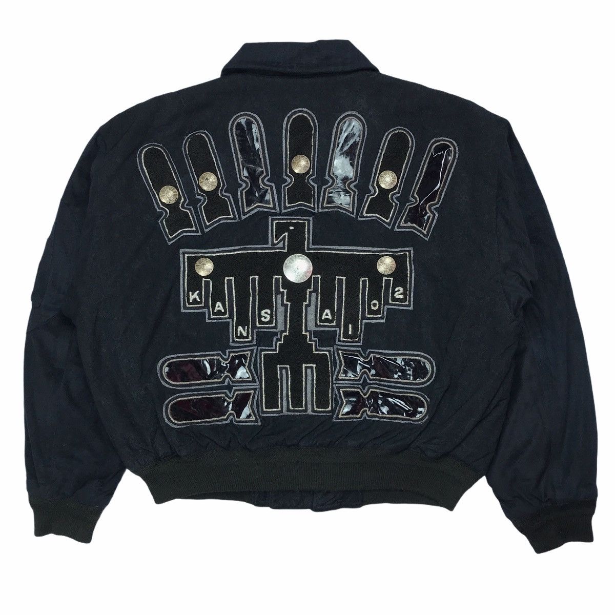 image of Kansai Yamamoto O2 Archival Bomber Jacket in Black, Men's (Size Small)