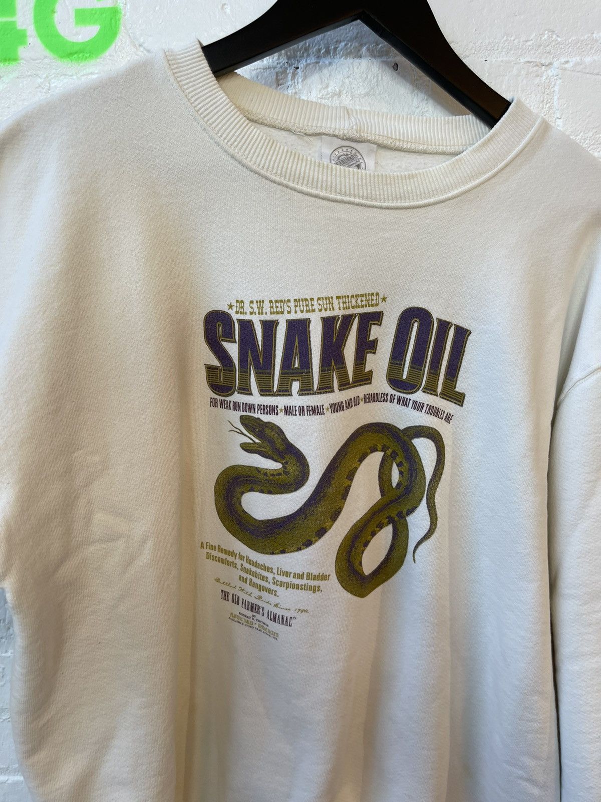 Vintage Vintage 90s SNAKE OIL Sweater Pullover Sweatshirt XL Size US XL / EU 56 / 4 - 3 Thumbnail
