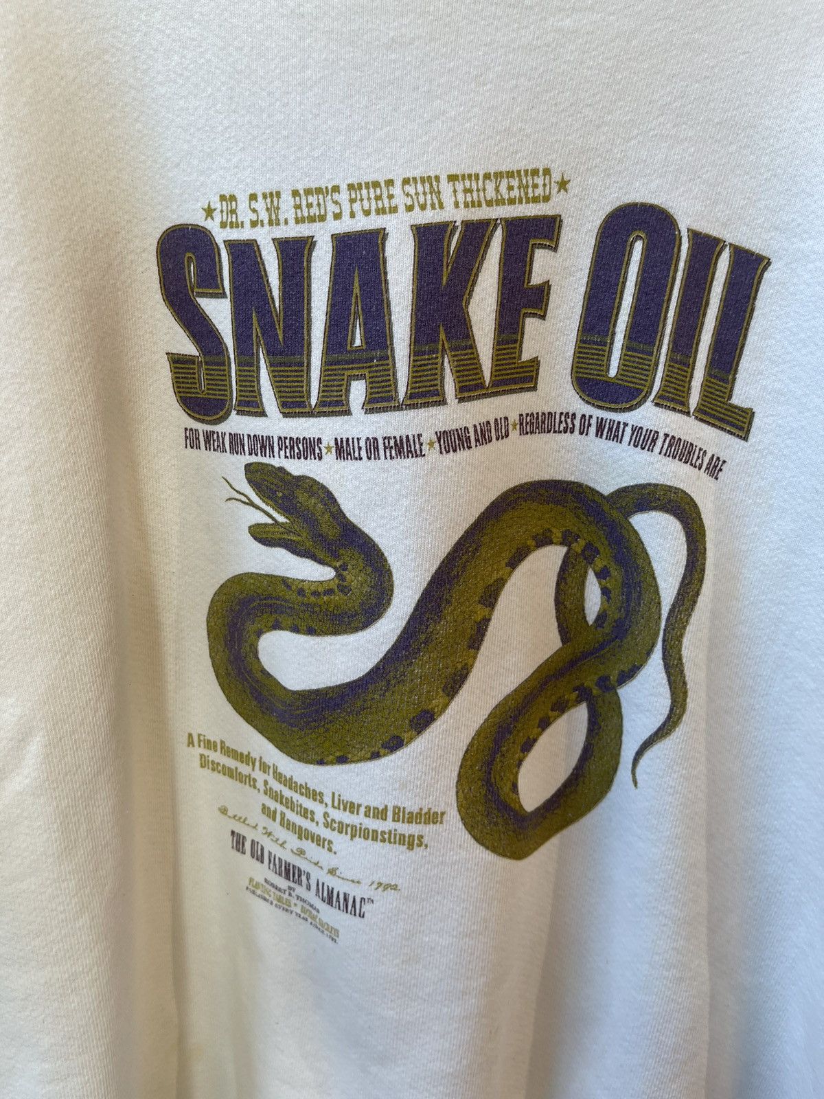 Vintage Vintage 90s SNAKE OIL Sweater Pullover Sweatshirt XL Size US XL / EU 56 / 4 - 4 Thumbnail