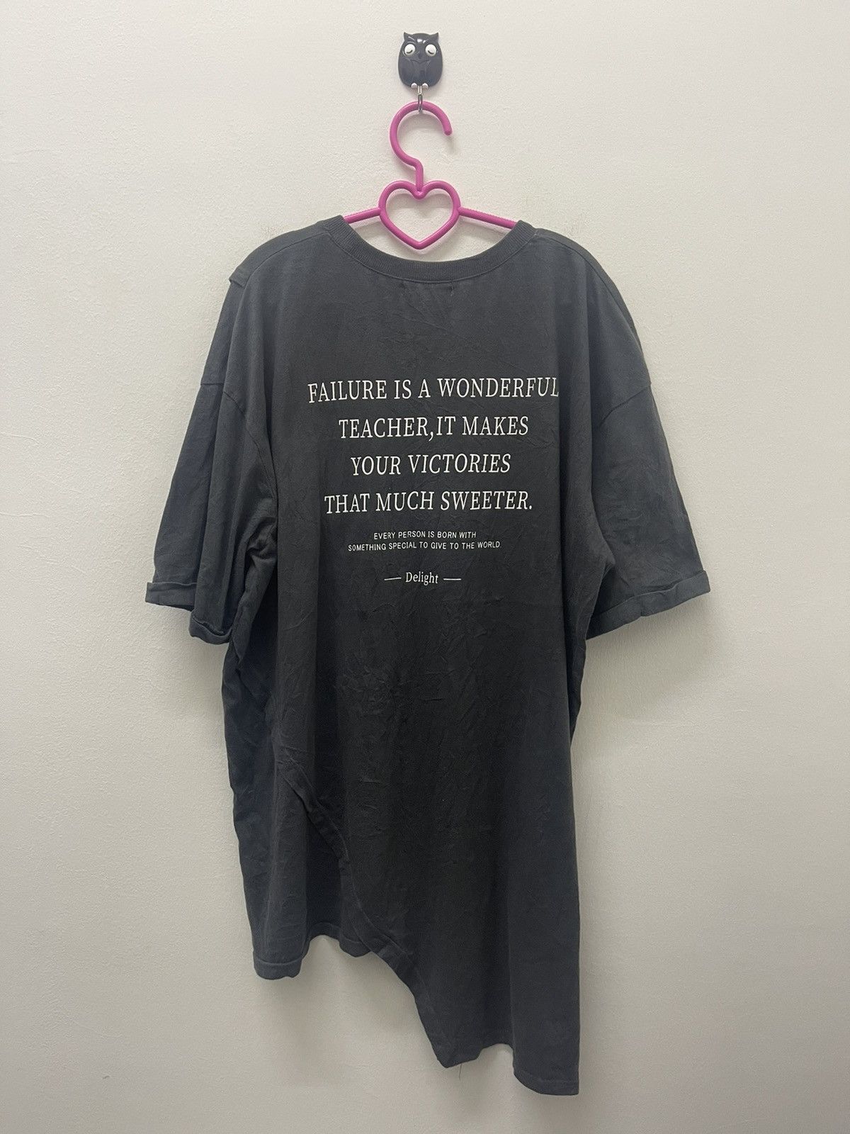 image of Archival Clothing Galyge Delight Wording Pop Art Fashion in Grey, Men's (Size Large)