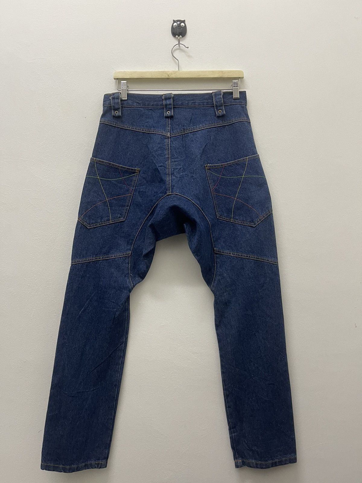 image of Vintage Speed Orange Jeans in Blue Denim, Men's (Size 30)