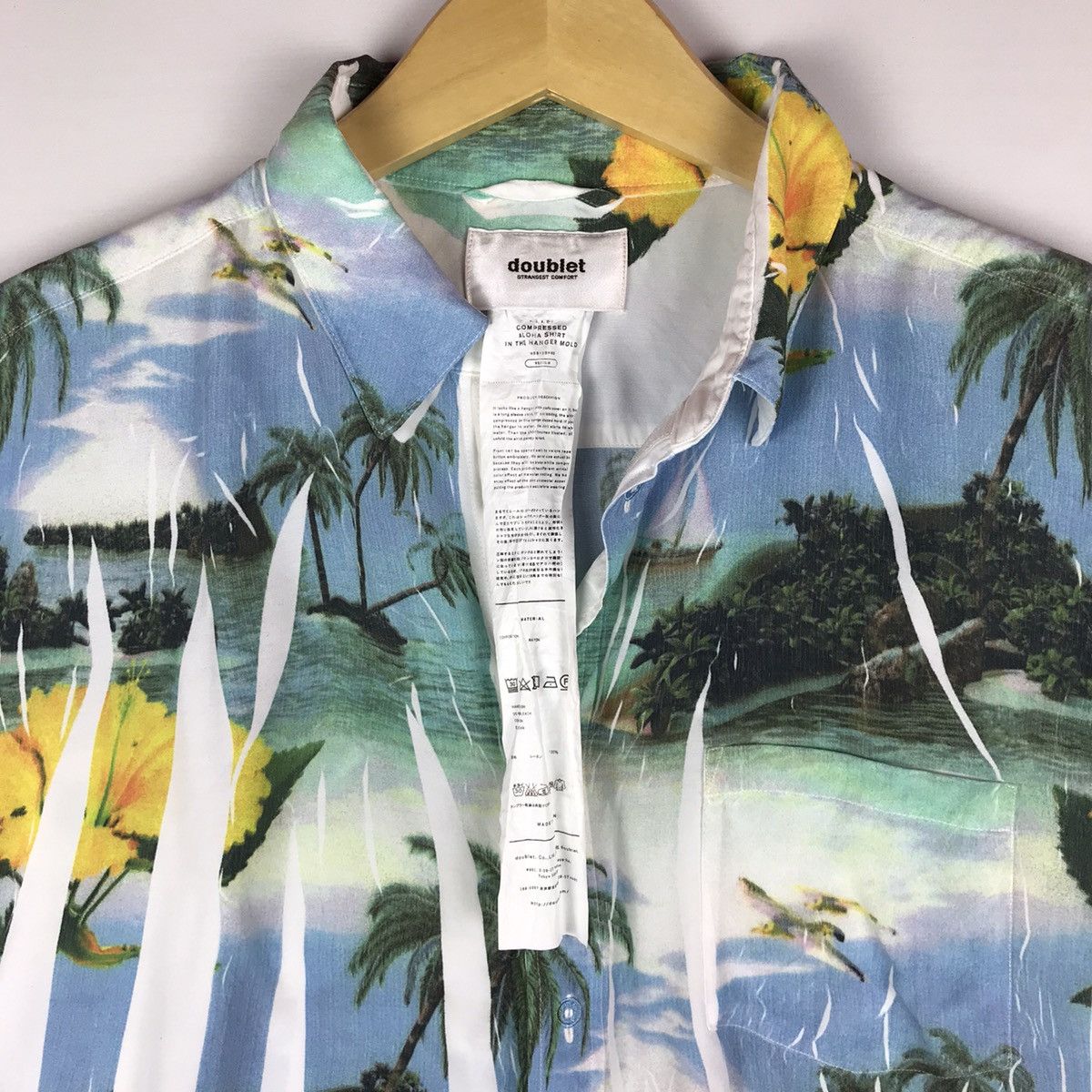 Doublet Doublet 100% Rayon 19SS12SH60 ALOHA SHIRT-BLUE SKY- Size US M / EU 48-50 / 2 - 7 Thumbnail