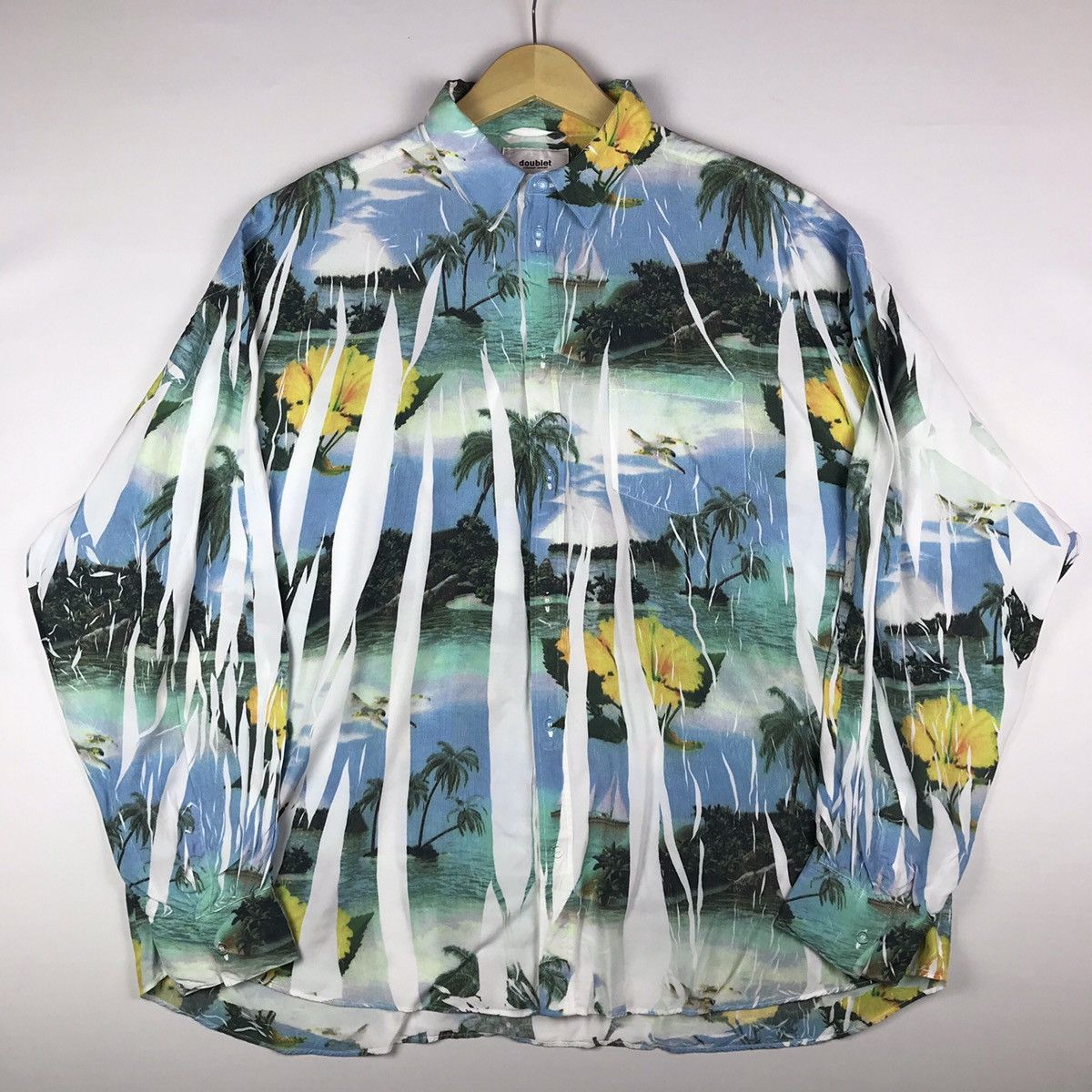 Doublet Doublet 100% Rayon 19SS12SH60 ALOHA SHIRT-BLUE SKY- | Grailed