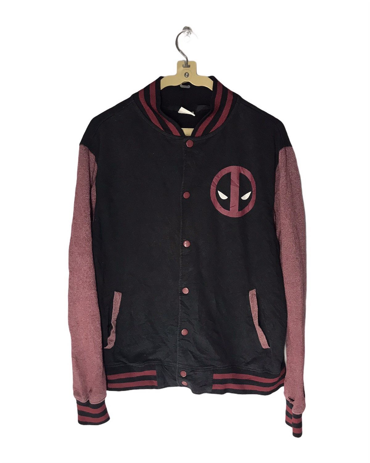 image of Mad Engine x Marvel Comics Deadpool Marvel Snap Button Sweatshirt, Men's (Size Small)