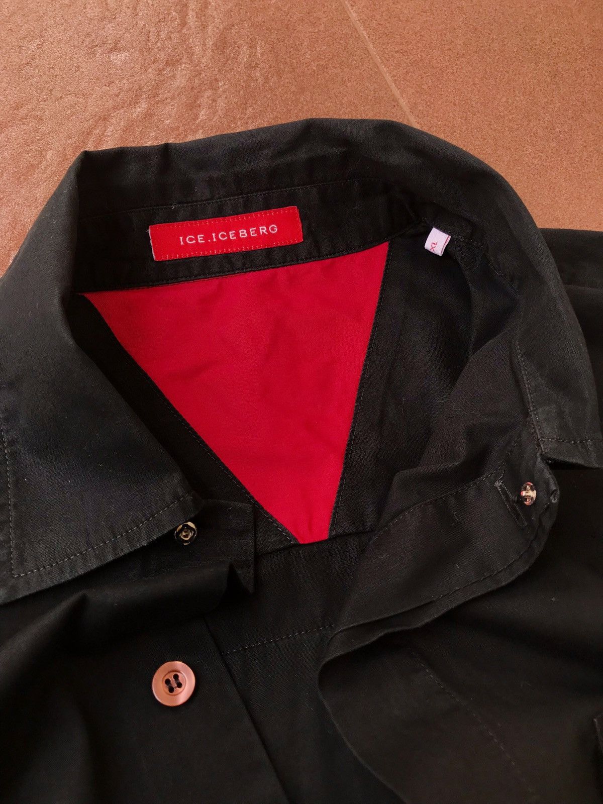 Iceberg Ice.Iceberg Flag Button Up Short Sleeve Shirt Size US XL / EU 56 / 4 - 11 Thumbnail