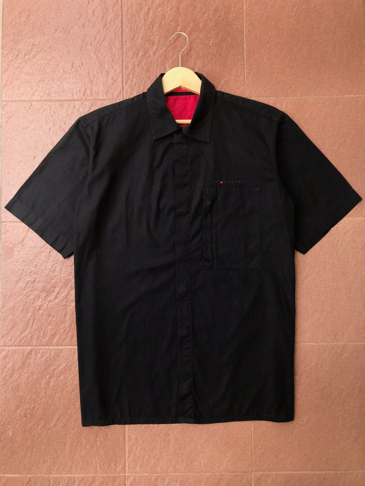 Iceberg Ice.Iceberg Flag Button Up Short Sleeve Shirt Size US XL / EU 56 / 4 - 5 Thumbnail