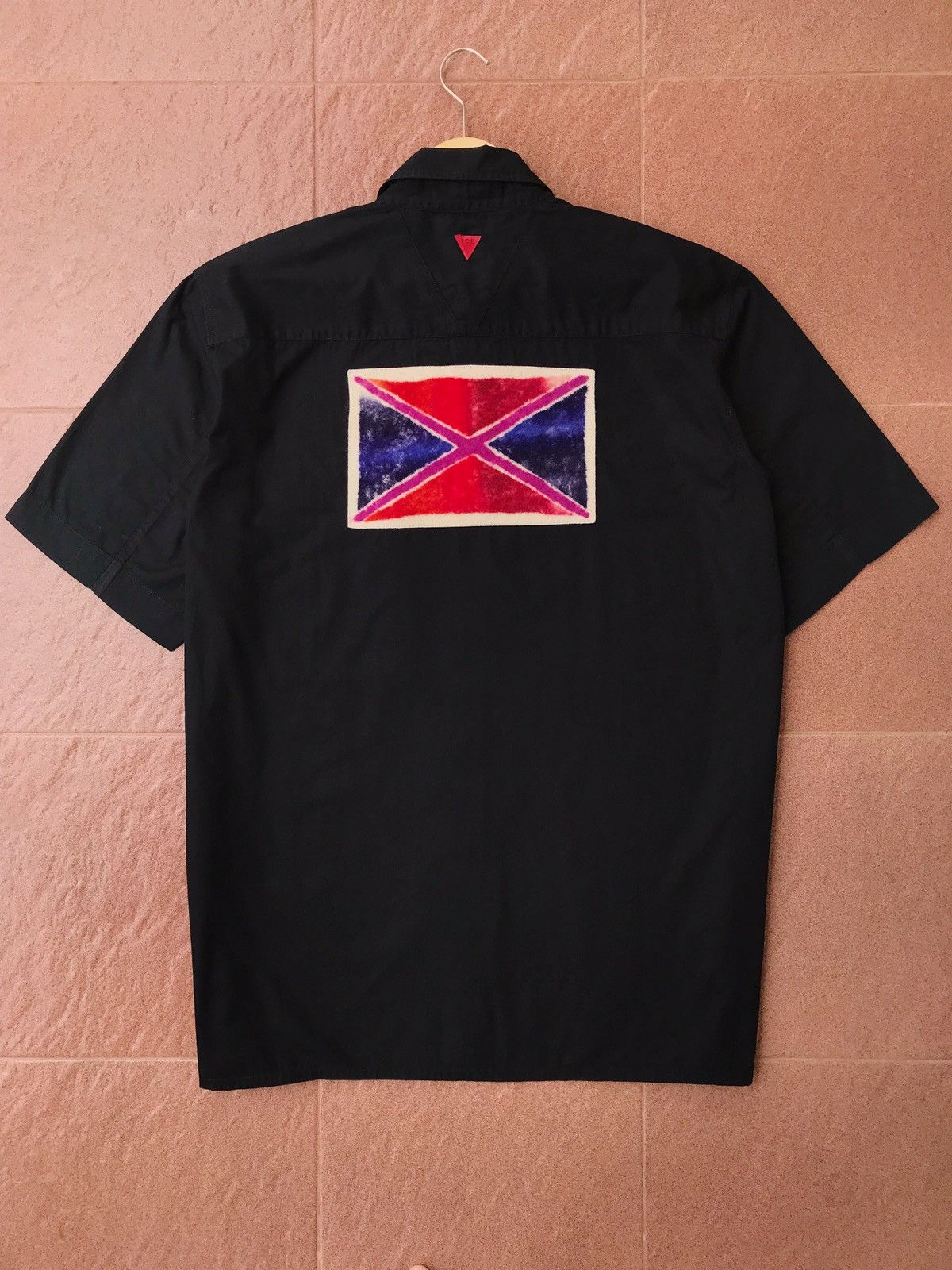 Iceberg Ice.Iceberg Flag Button Up Short Sleeve Shirt Size US XL / EU 56 / 4 - 1 Thumbnail