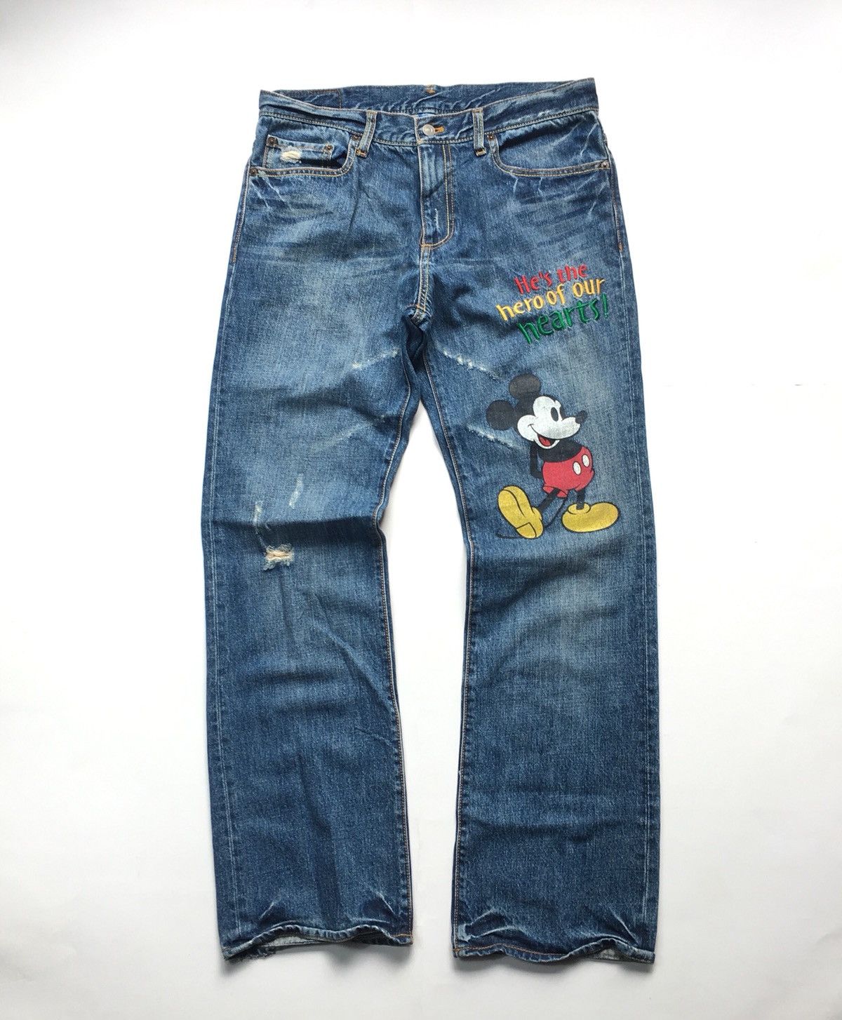 Vintage Disney Mickey Patch Jeans buy