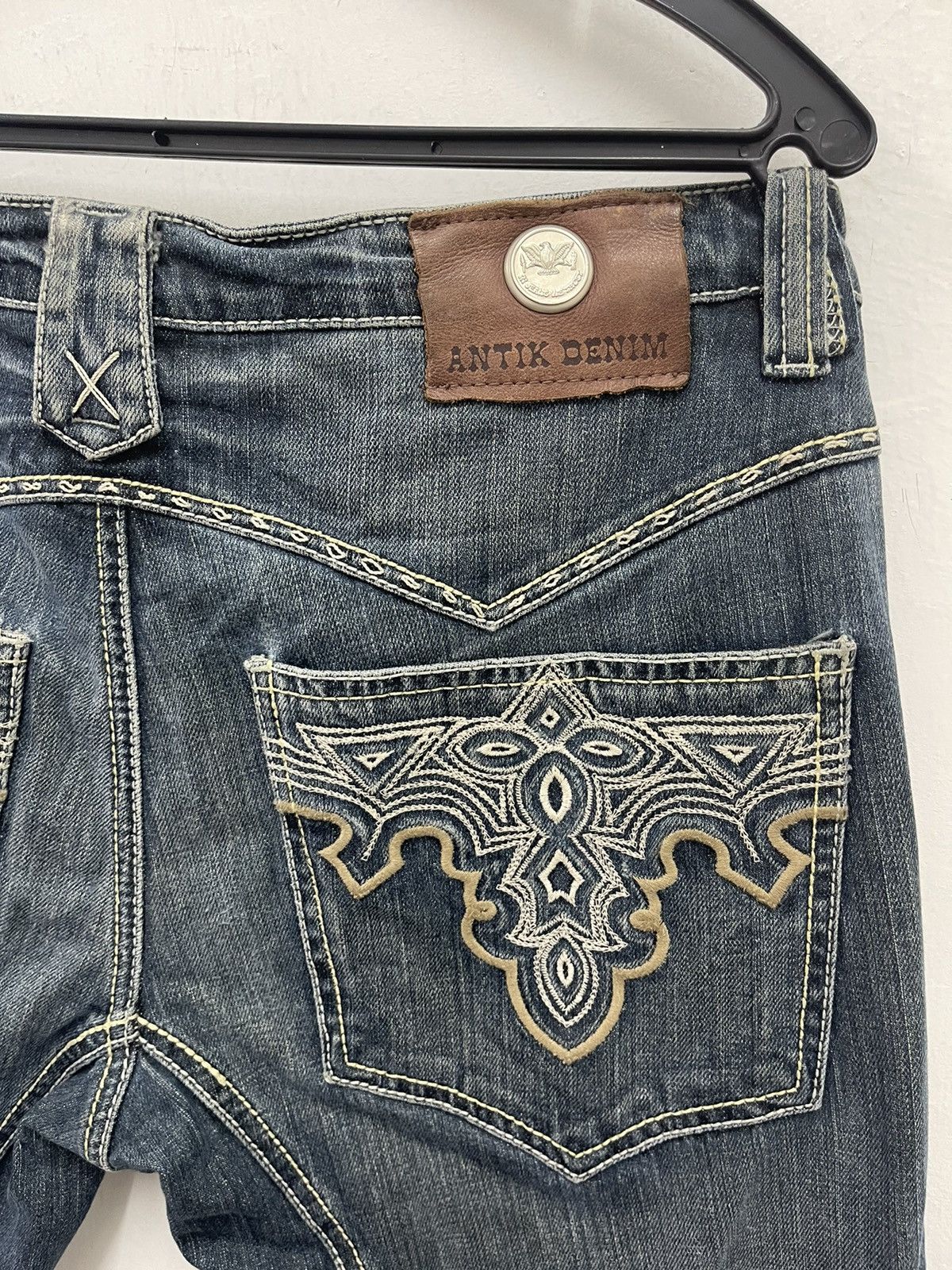 Antik Denim Rare Vintage ANTIK DENIM Y2k Distressed Western Inspired Size US 31 - 7 Thumbnail