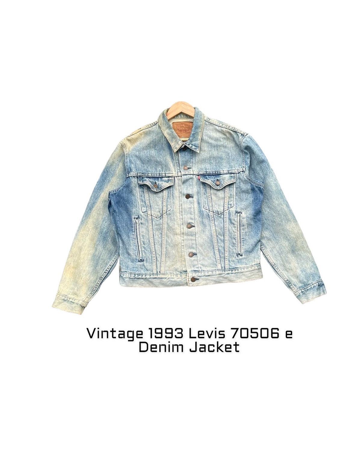 Levi's Vintage 1993 Levis 70506 Denim Jacket Size US L / EU 52-54 / 3 - 1 Thumbnail