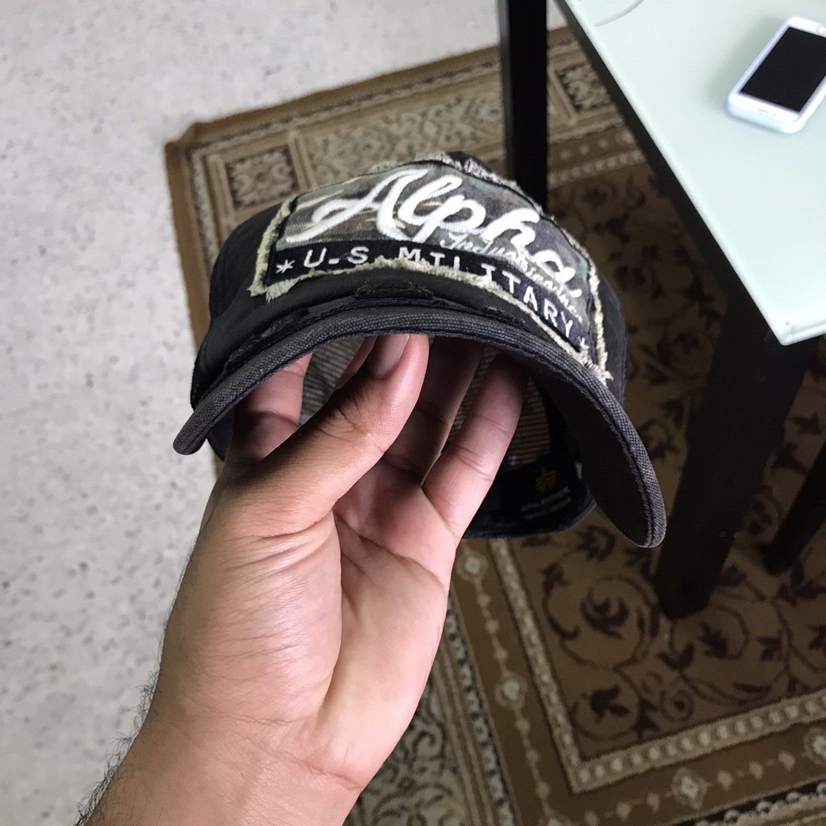 Alpha Industries Alpha Industries Distressed Trucker Hats Like Chrome Hearts Size ONE SIZE - 10 Thumbnail