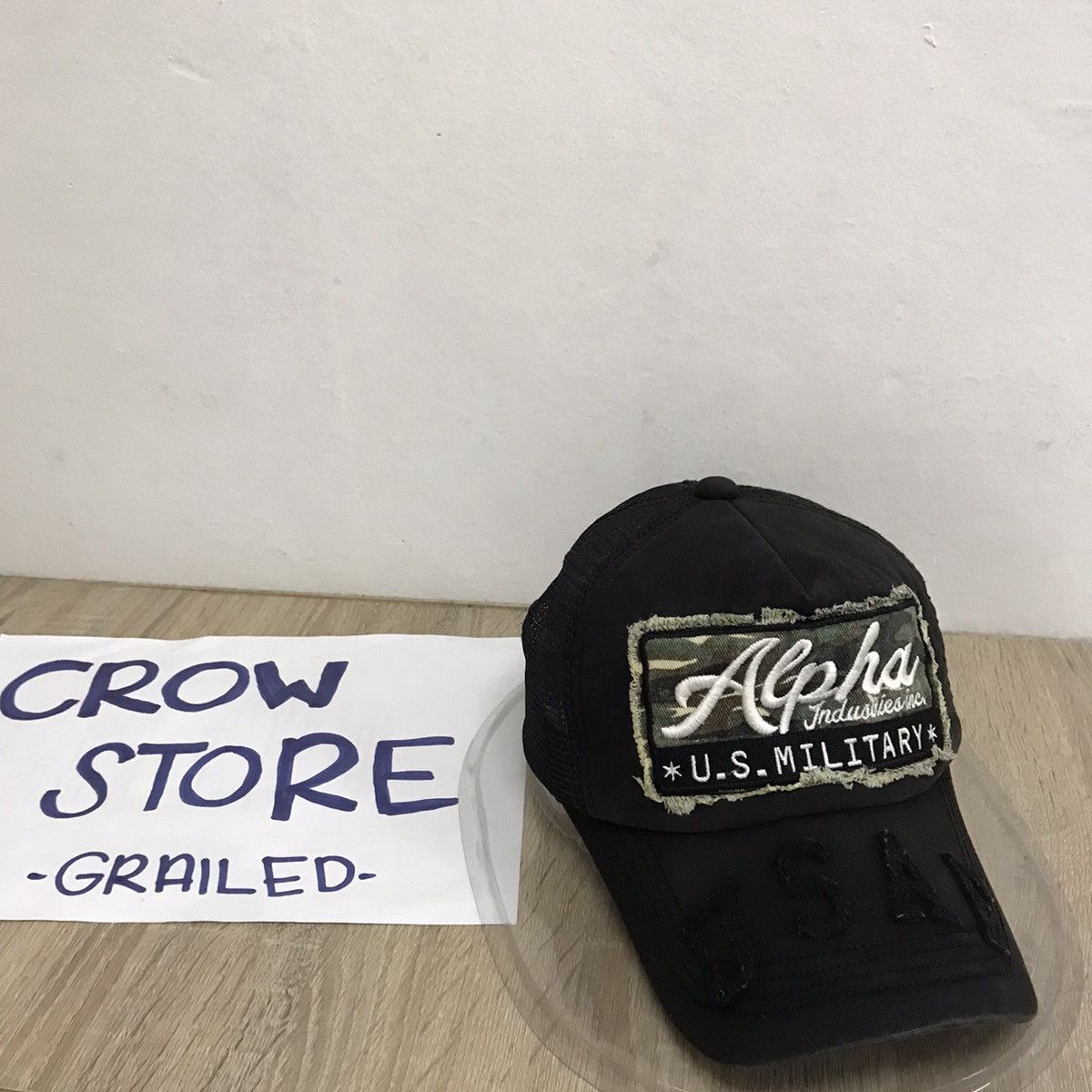Alpha Industries Alpha Industries Distressed Trucker Hats Like Chrome Hearts Size ONE SIZE - 6 Thumbnail