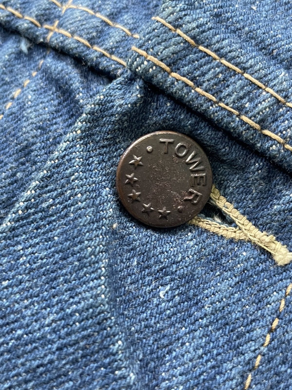 Japanese Brand Vintage Tower Selvedge Denim Jacket Size US M / EU 48-50 / 2 - 12 Thumbnail