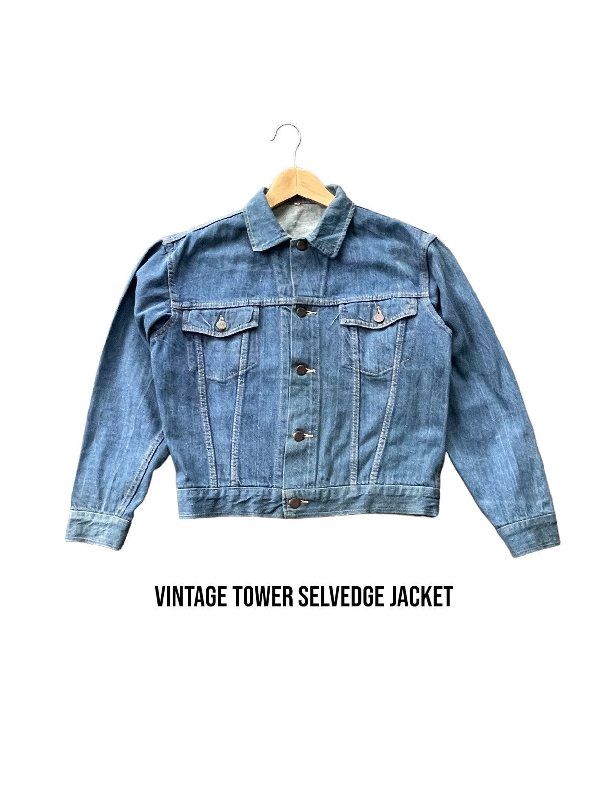 Japanese Brand Vintage Tower Selvedge Denim Jacket Size US M / EU 48-50 / 2 - 1 Thumbnail