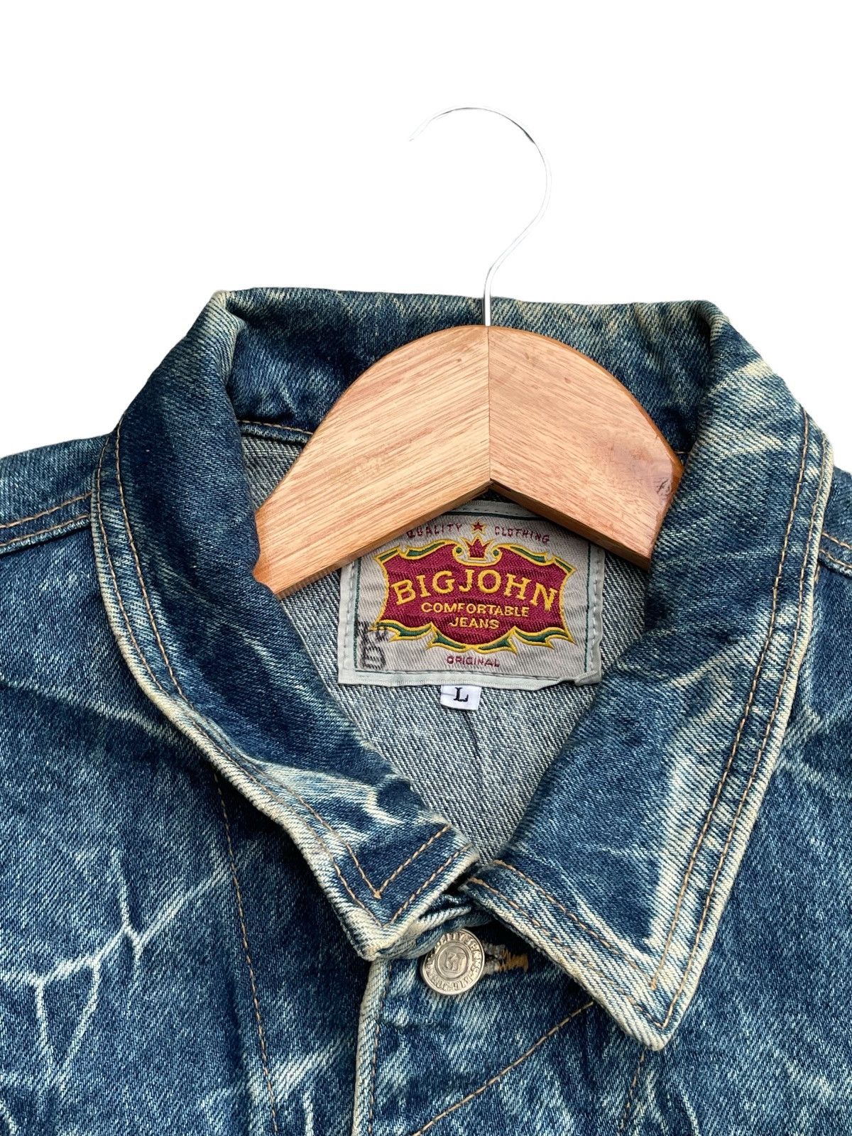 Big John × Vintage Vintage & Rare Big John Acid Wash Jacket Size US L / EU 52-54 / 3 - 7 Thumbnail