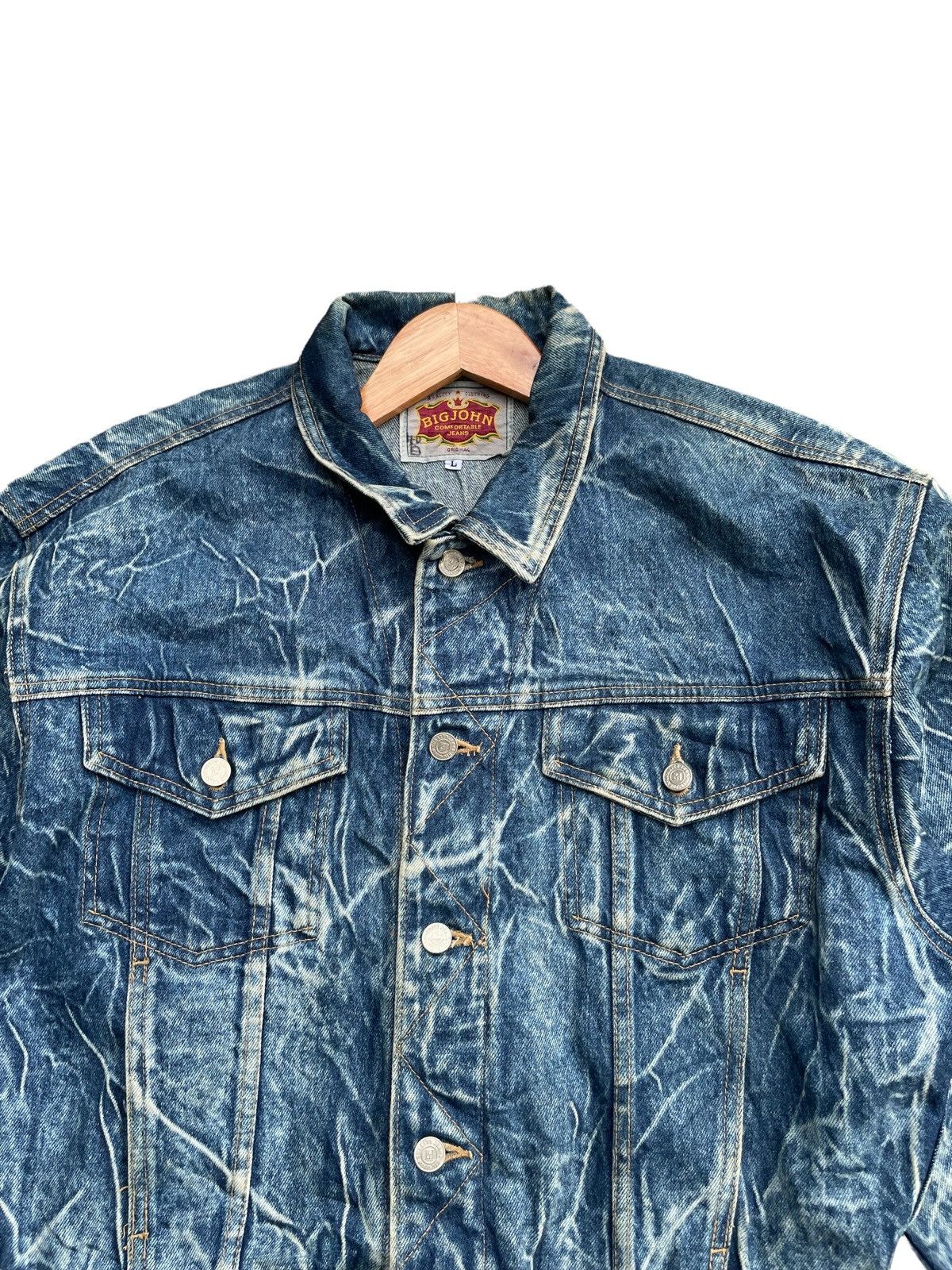 Big John × Vintage Vintage & Rare Big John Acid Wash Jacket Size US L / EU 52-54 / 3 - 5 Thumbnail