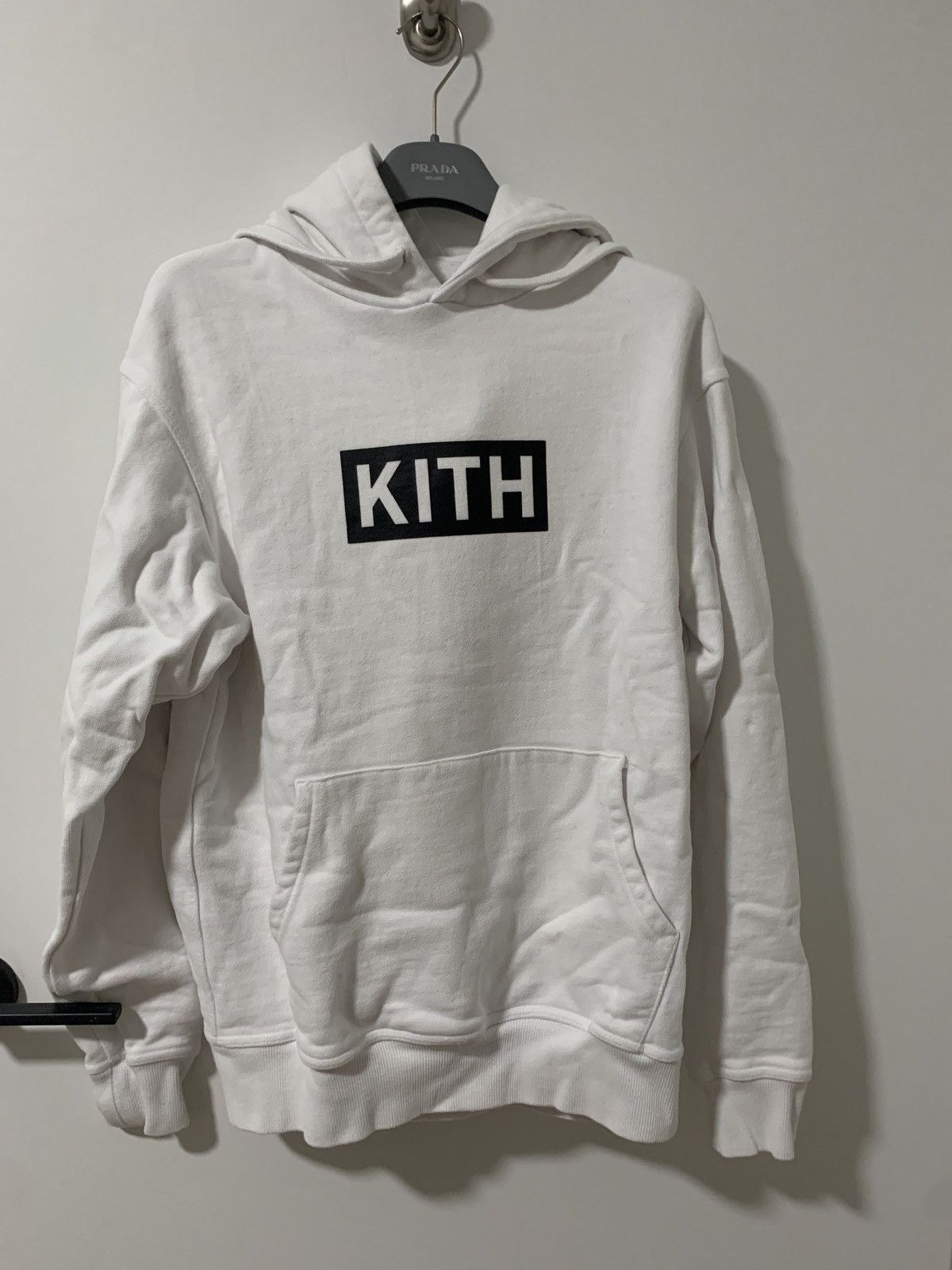 image of 2015 Kith Classic Box Logo Sweatshirt in White, Men's (Size XS)