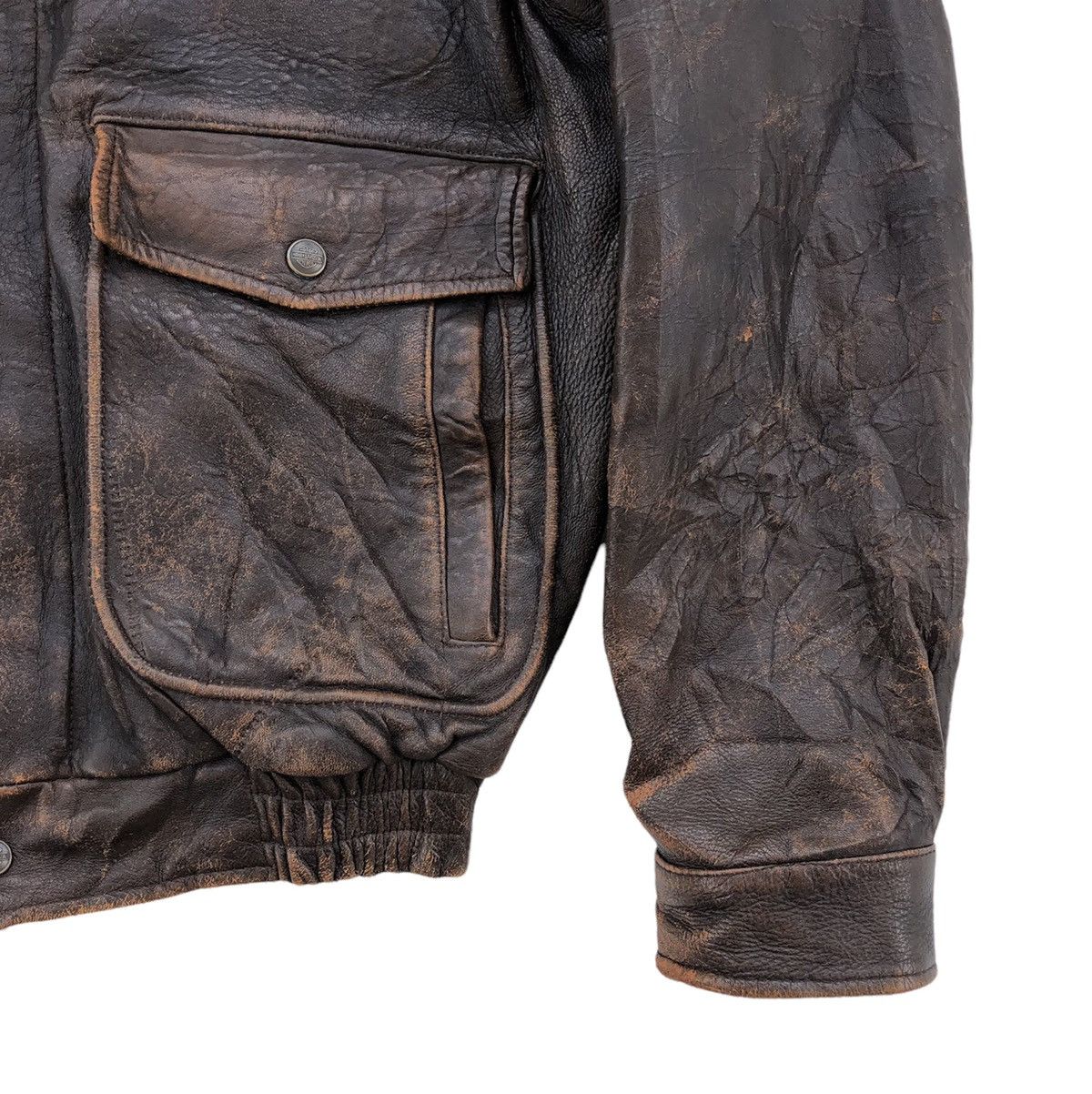 Harley Davidson VTG 80/90s Harley Davidson Leather Bikers Fur Collar Jacket Size US L / EU 52-54 / 3 - 5 Thumbnail