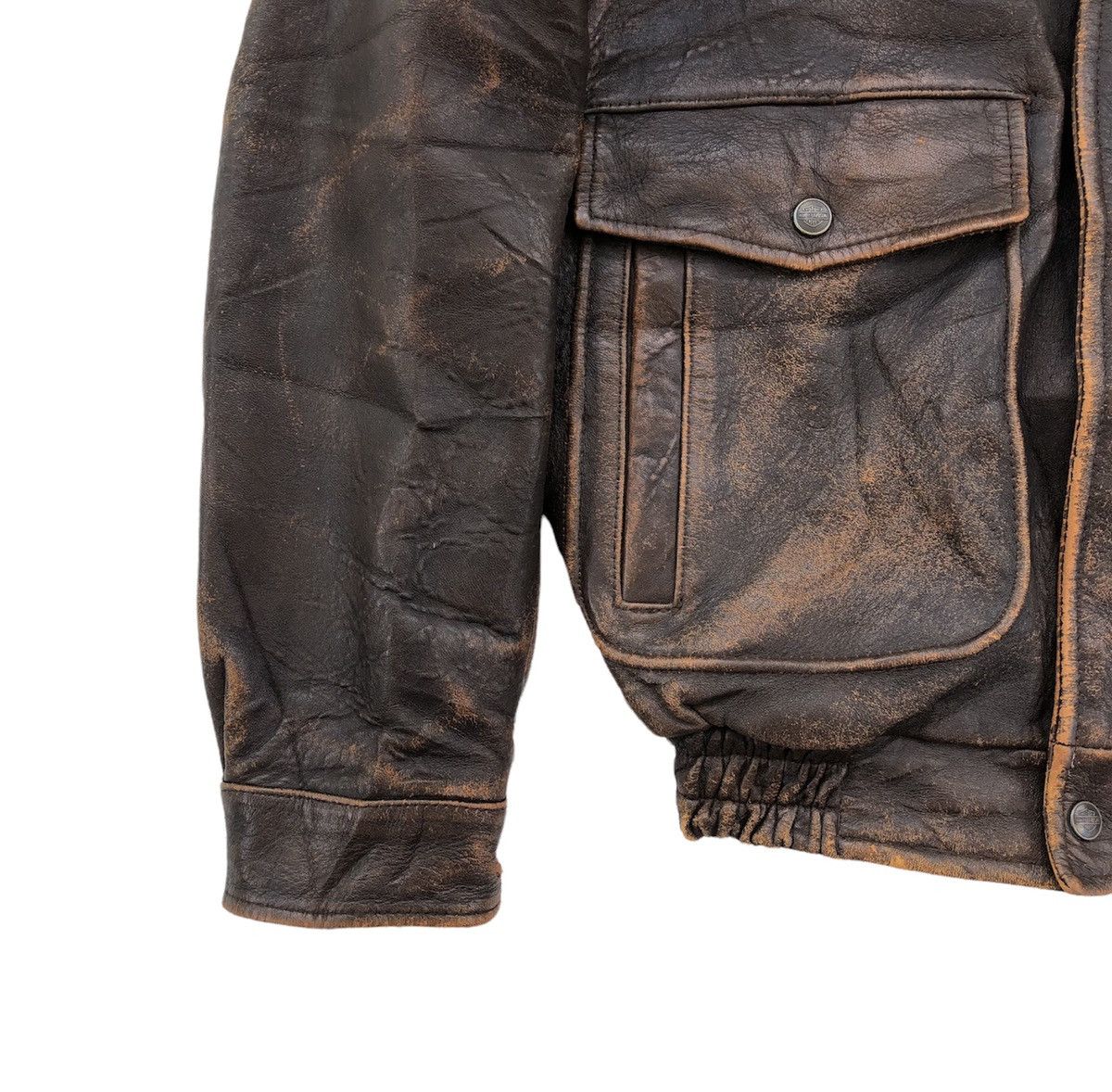 Harley Davidson VTG 80/90s Harley Davidson Leather Bikers Fur Collar Jacket Size US L / EU 52-54 / 3 - 4 Thumbnail
