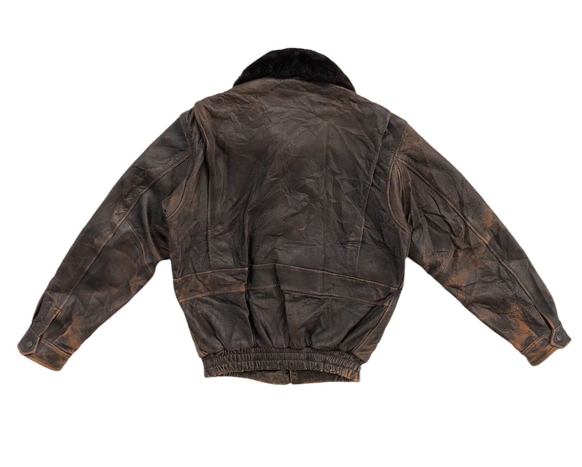 Harley Davidson VTG 80/90s Harley Davidson Leather Bikers Fur Collar Jacket Size US L / EU 52-54 / 3 - 10 Thumbnail