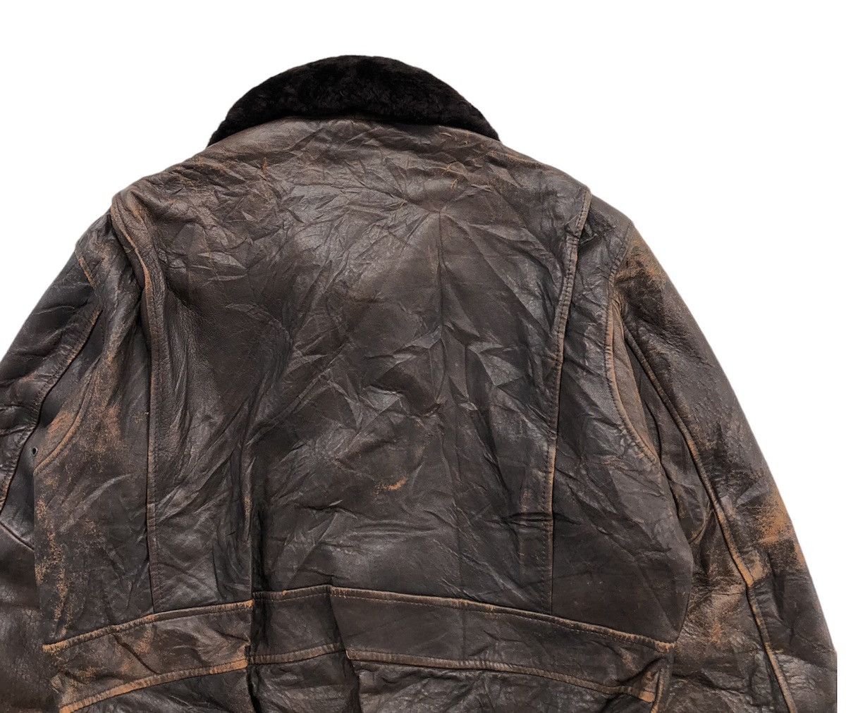 Harley Davidson VTG 80/90s Harley Davidson Leather Bikers Fur Collar Jacket Size US L / EU 52-54 / 3 - 9 Thumbnail