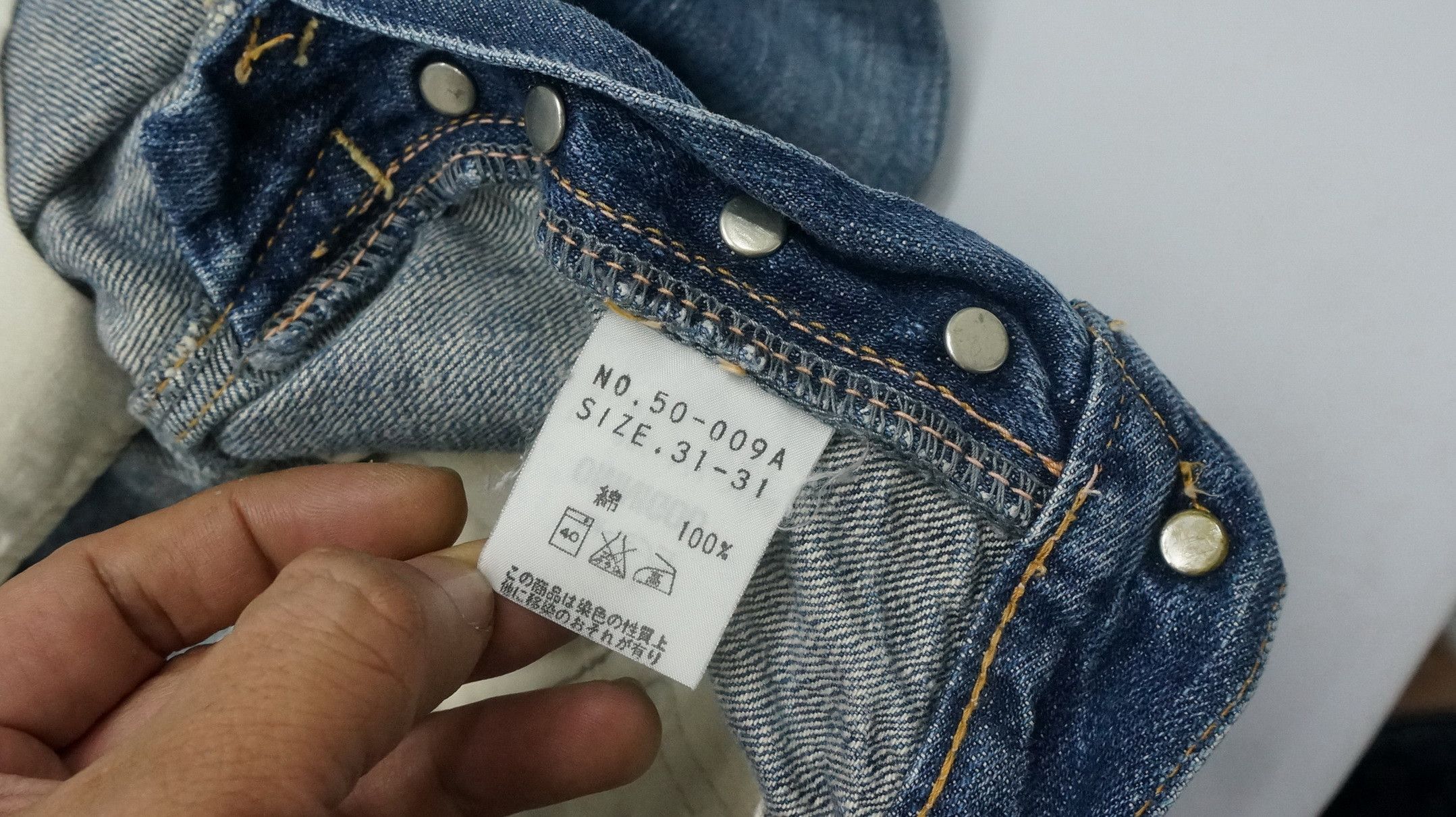 Japanese Brand Dope Vintage OMNIGOD Japan Orange Tab Denim Jeans Size US 31 - 15 Thumbnail