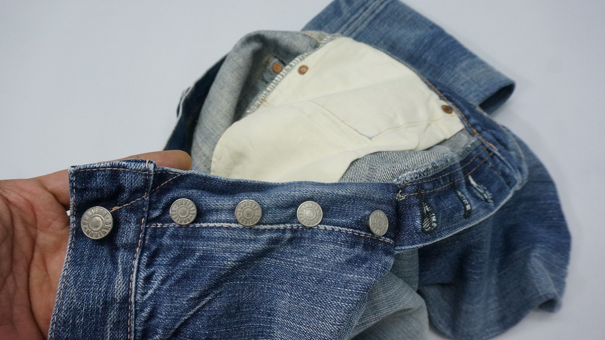 Japanese Brand Dope Vintage OMNIGOD Japan Orange Tab Denim Jeans Size US 31 - 14 Thumbnail