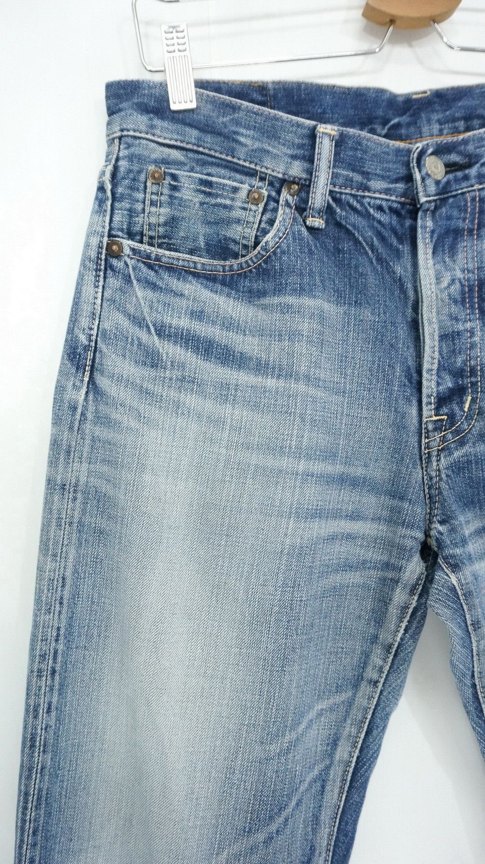 Japanese Brand Dope Vintage OMNIGOD Japan Orange Tab Denim Jeans Size US 31 - 3 Thumbnail