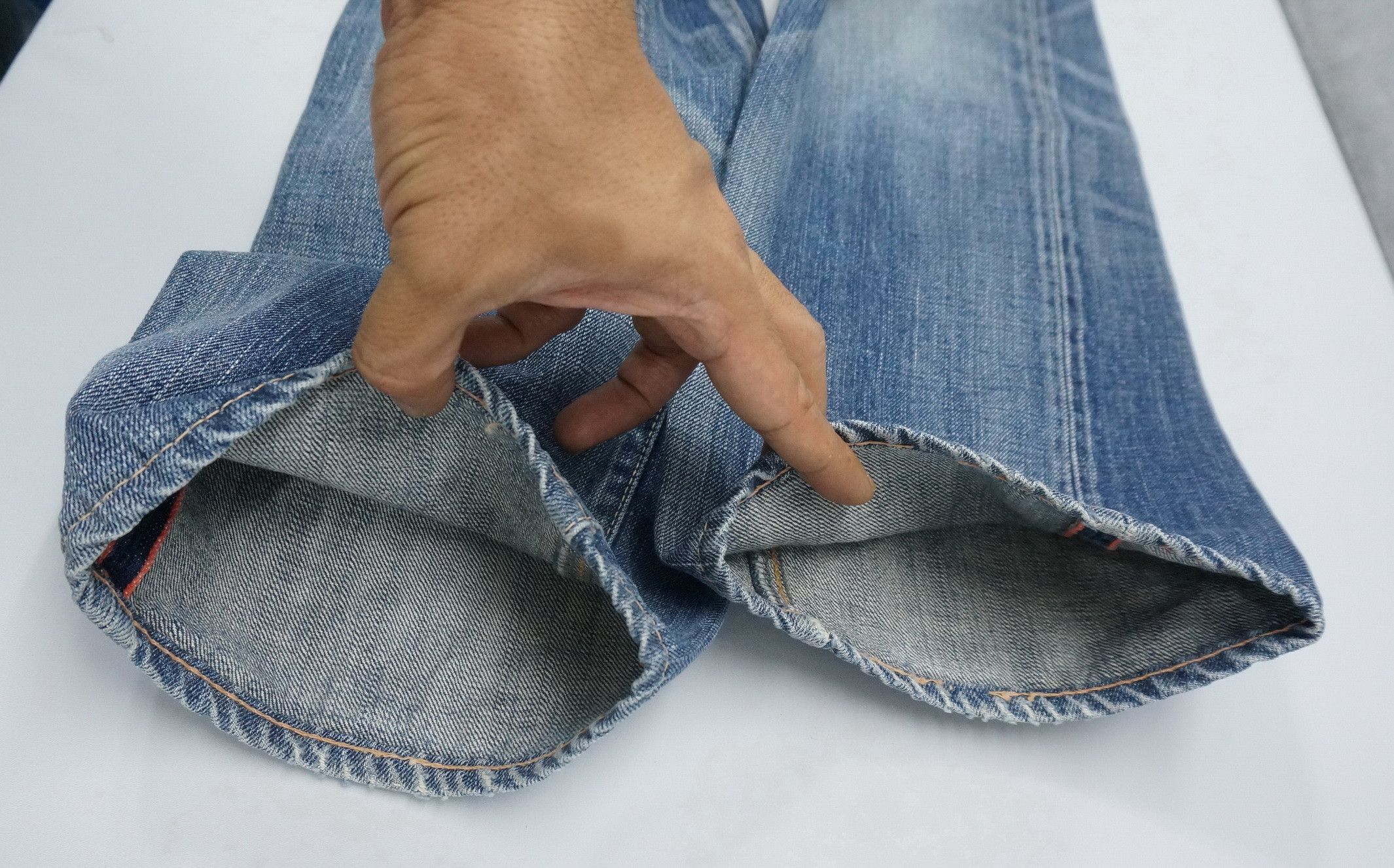 Japanese Brand Dope Vintage OMNIGOD Japan Orange Tab Denim Jeans Size US 31 - 18 Thumbnail
