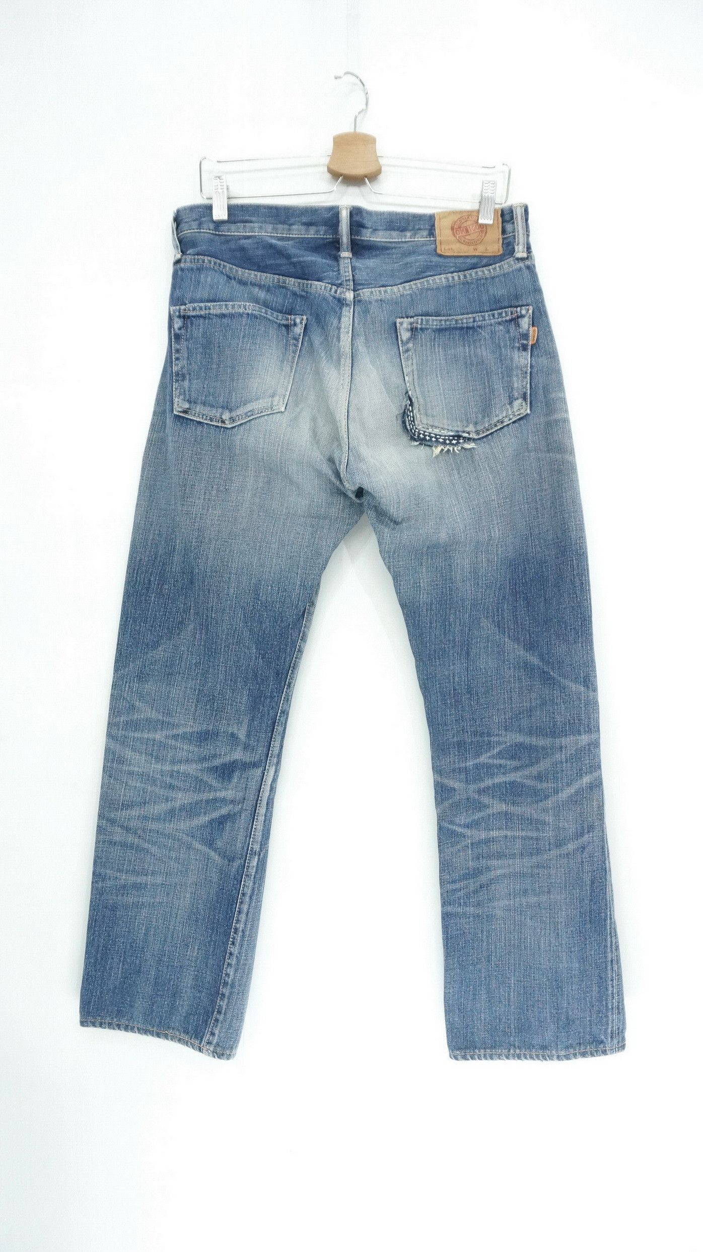 Japanese Brand Dope Vintage OMNIGOD Japan Orange Tab Denim Jeans Size US 31 - 1 Thumbnail