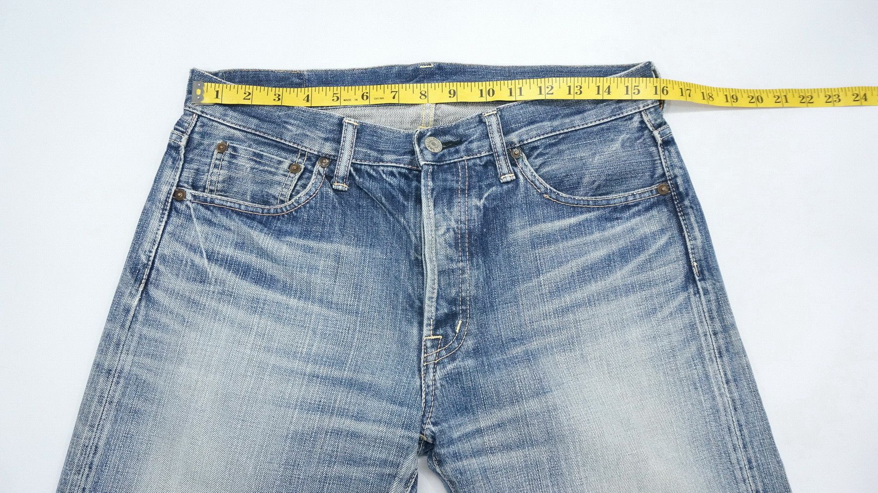 Japanese Brand Dope Vintage OMNIGOD Japan Orange Tab Denim Jeans Size US 31 - 8 Thumbnail