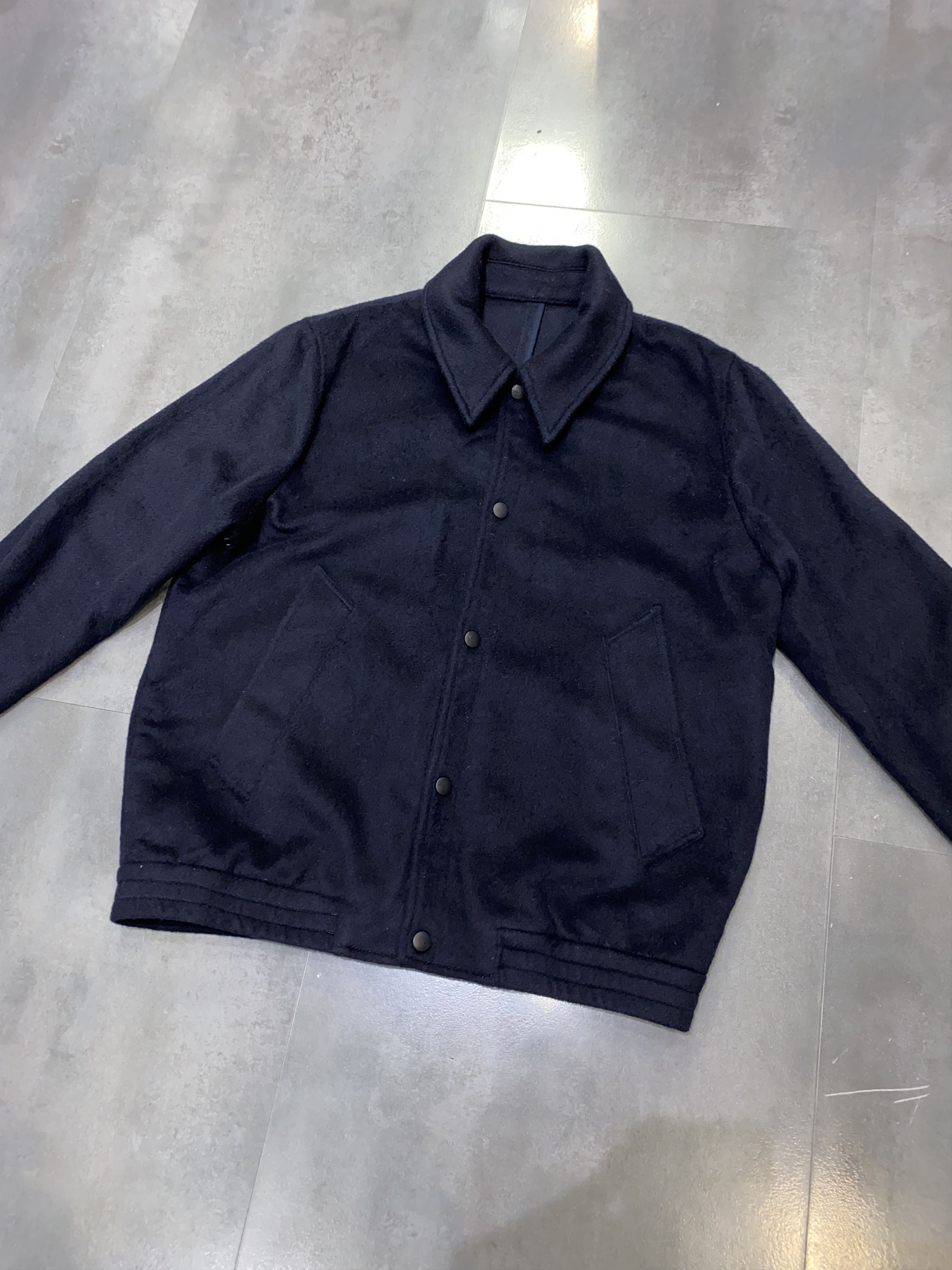 AMI AMI by Alexandre Mattiussi Dark Navy Wool Bomber Jacket Size US M / EU 48-50 / 2 - 11 Thumbnail